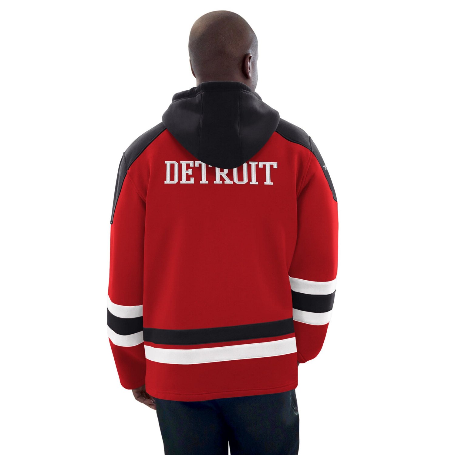 Starter Black Detroit Wings Hockey Pullover Hoodie                                                                               - view number 2