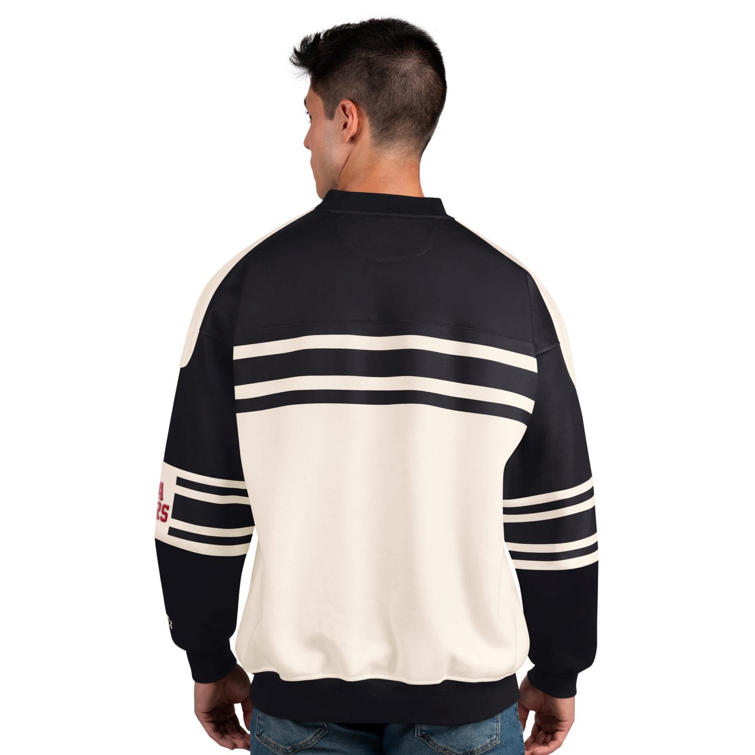 Starter Black Ottawa Senators Defense Fleece Crewneck Pullover Sweatshirt - view number 2