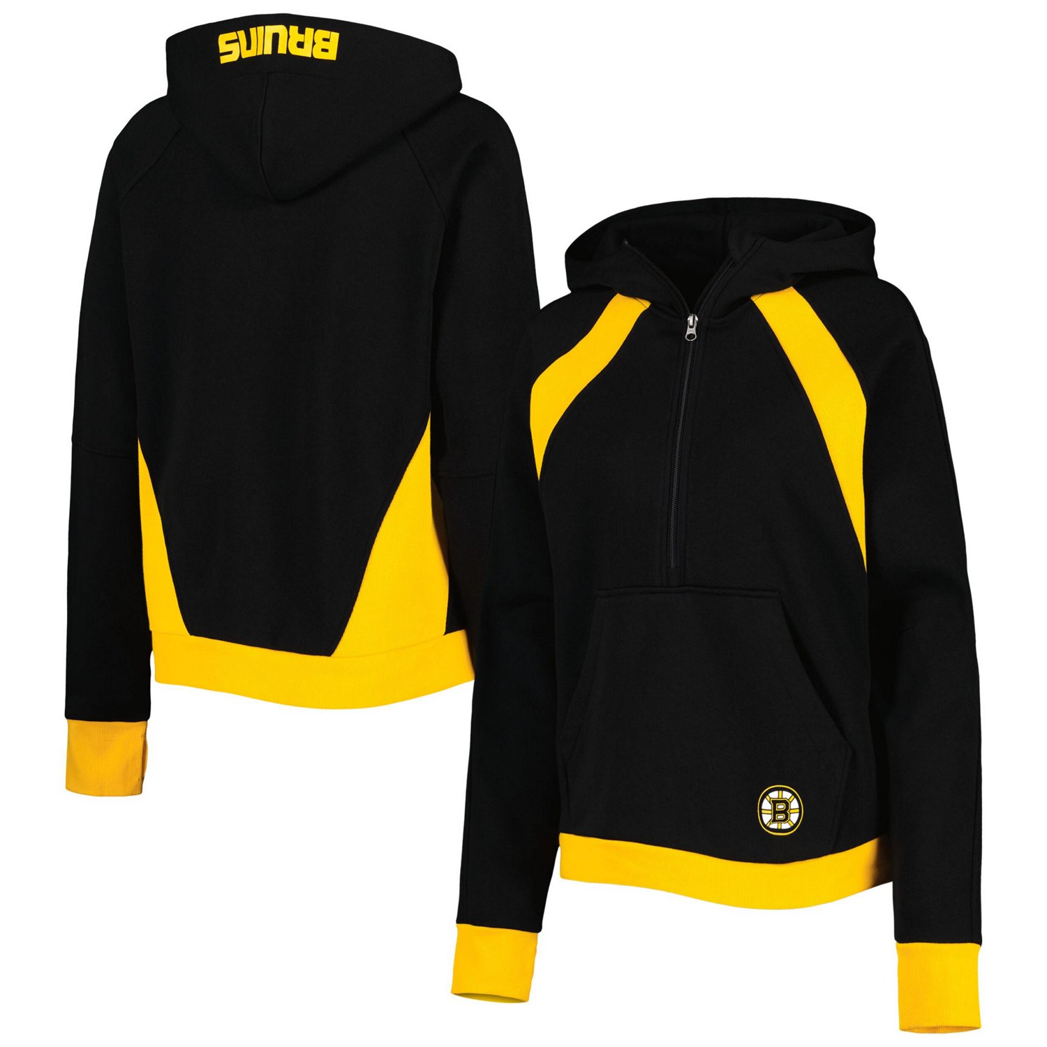 Starter Boston Bruins Wishbone Half-Zip Hoodie                                                                                   - view number 1