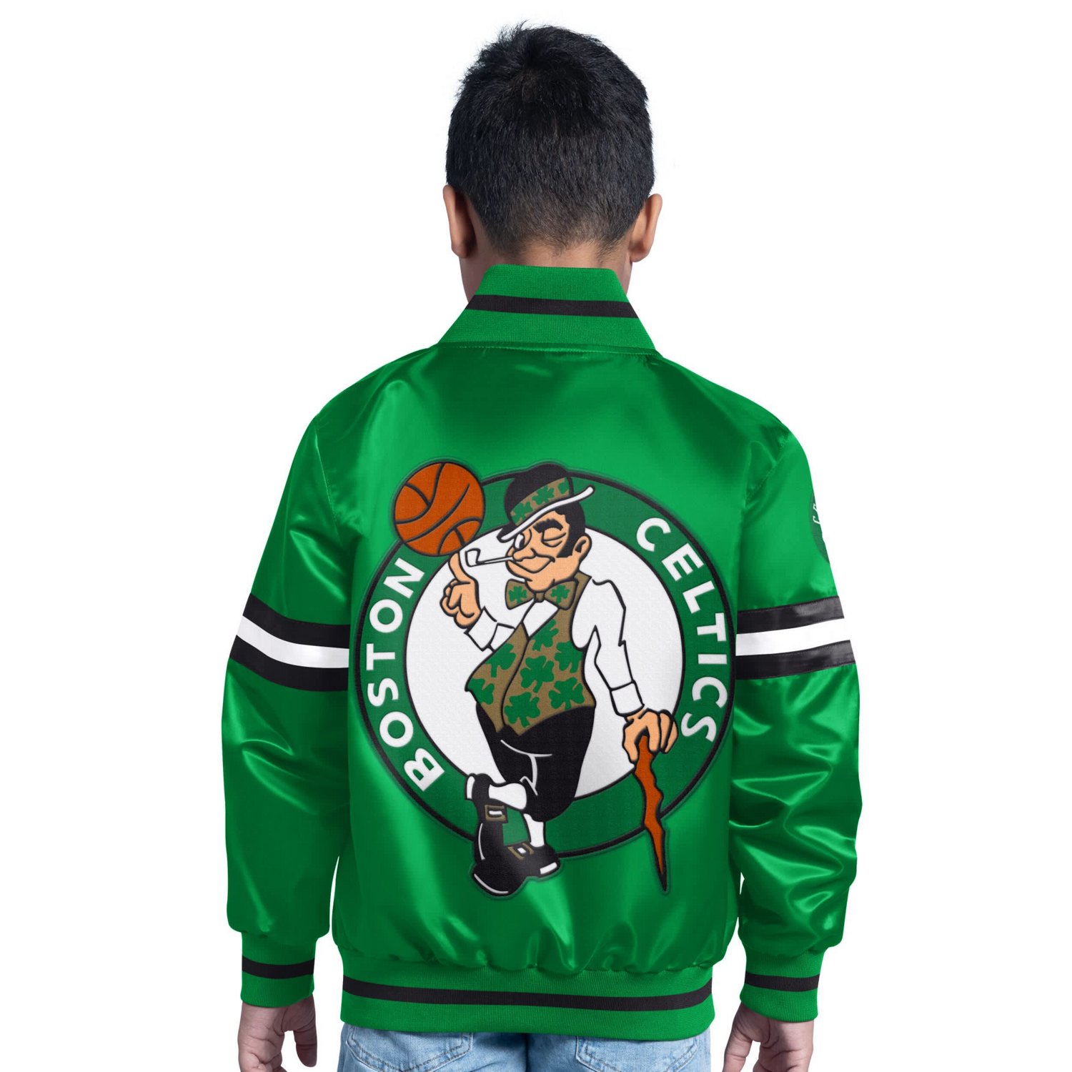 Starter Boys' Boston Celtics Scrimmage Full Snap Varsity Jacket - view number 2