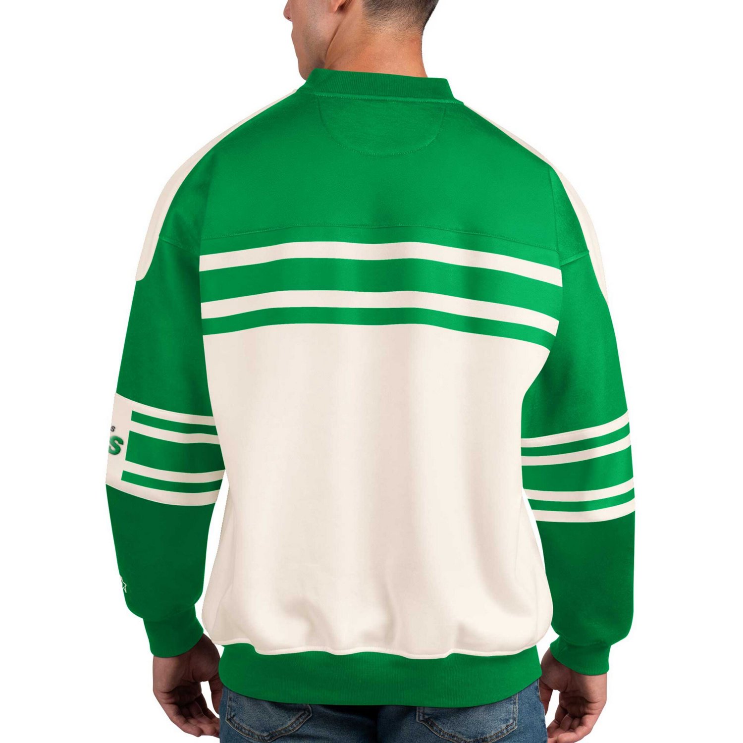Starter Dallas Stars Defense Fleece Crewneck Pullover Sweatshirt - view number 2