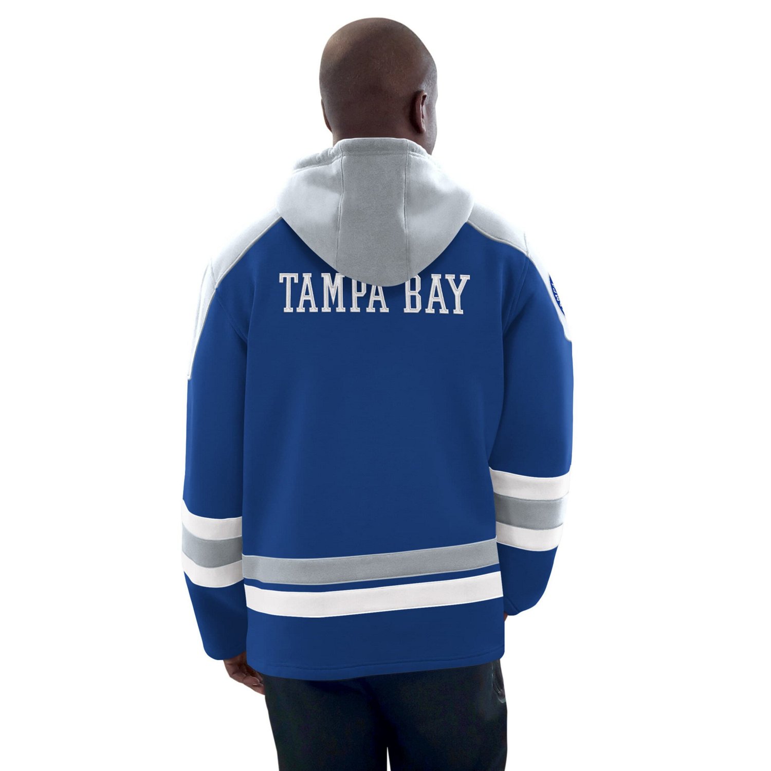 Starter Gray Tampa Bay Lightning Hockey Pullover Hoodie - view number 2