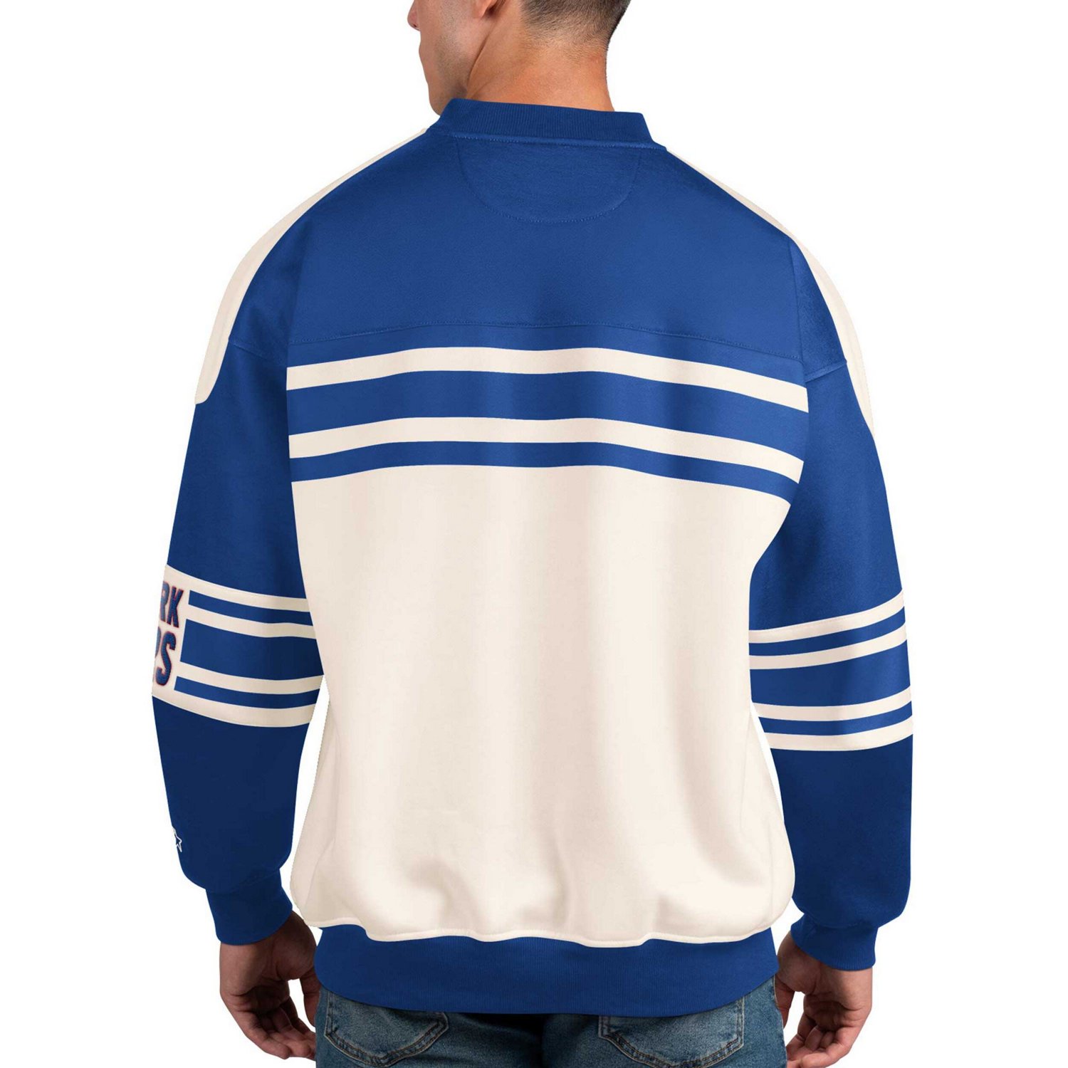 Starter New York Rangers Defense Fleece Crewneck Pullover Sweatshirt - view number 2