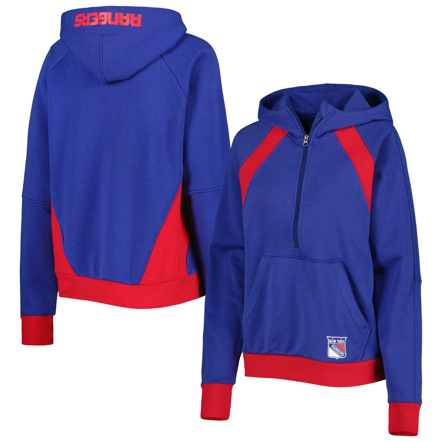 Starter New York Rangers Wishbone Half-Zip Hoodie                                                                                - view number 1