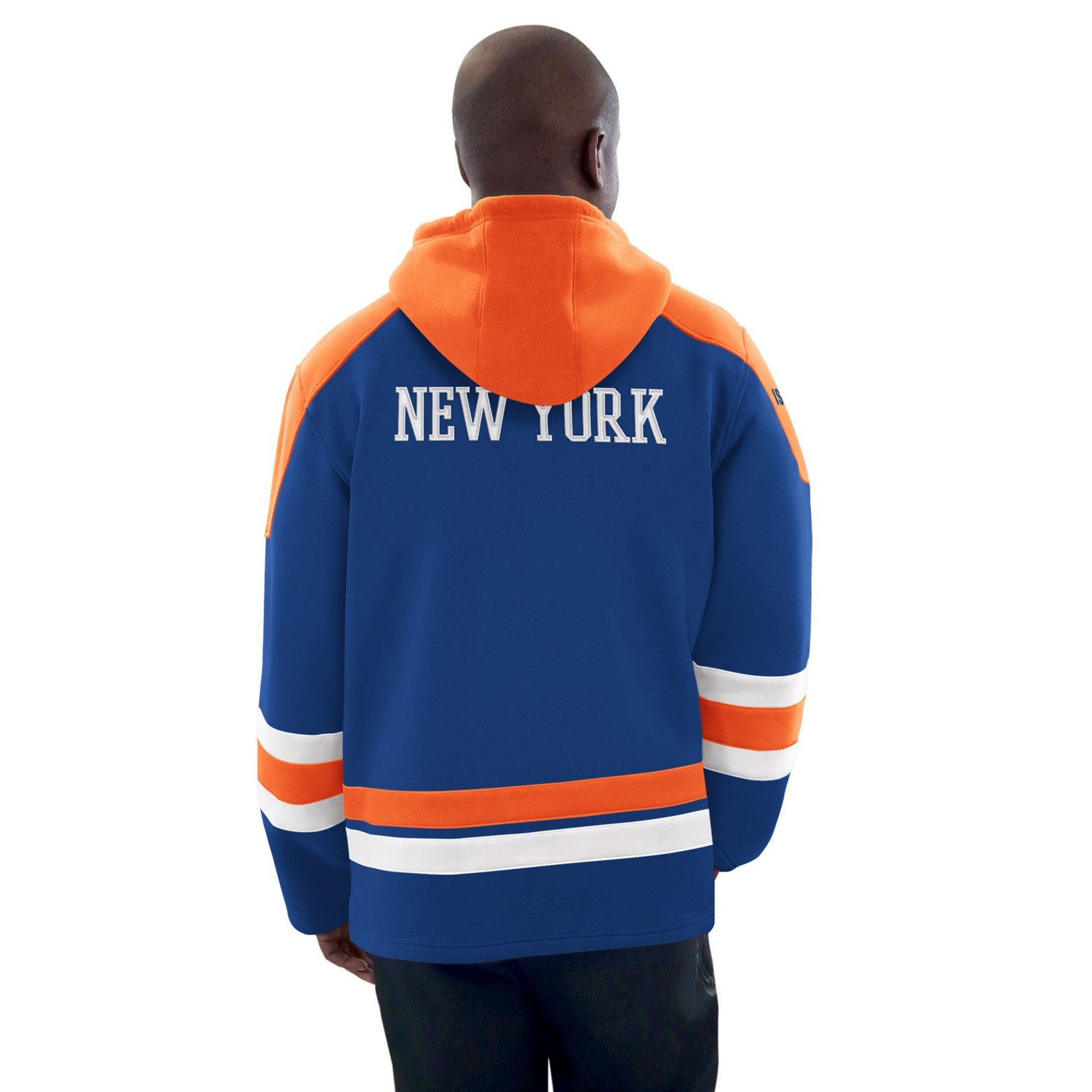 Starter Orange New York Islanders Hockey Pullover Hoodie                                                                         - view number 2