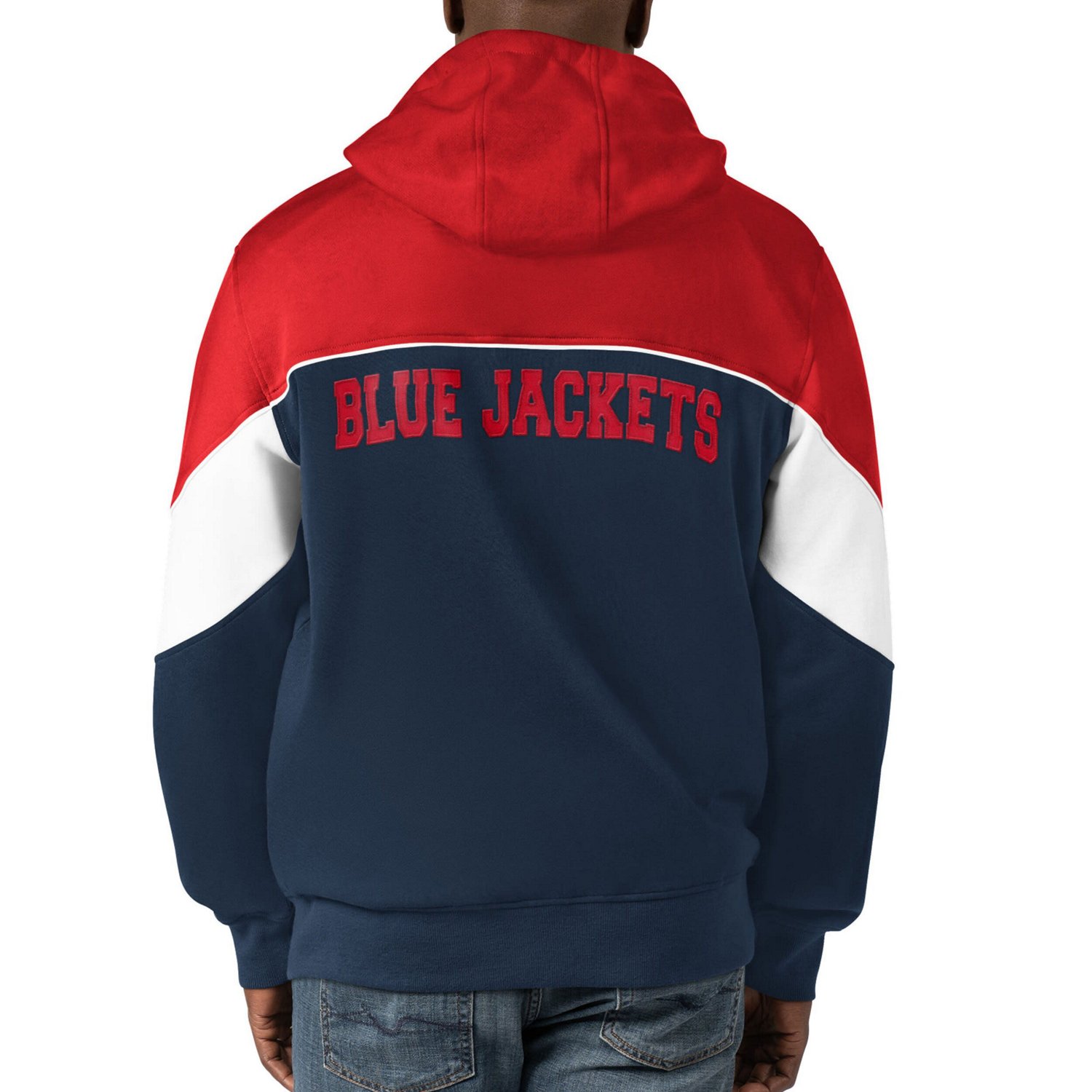 Starter Red Columbus Blue Jackets Power Forward Full-Zip Hoodie                                                                  - view number 2