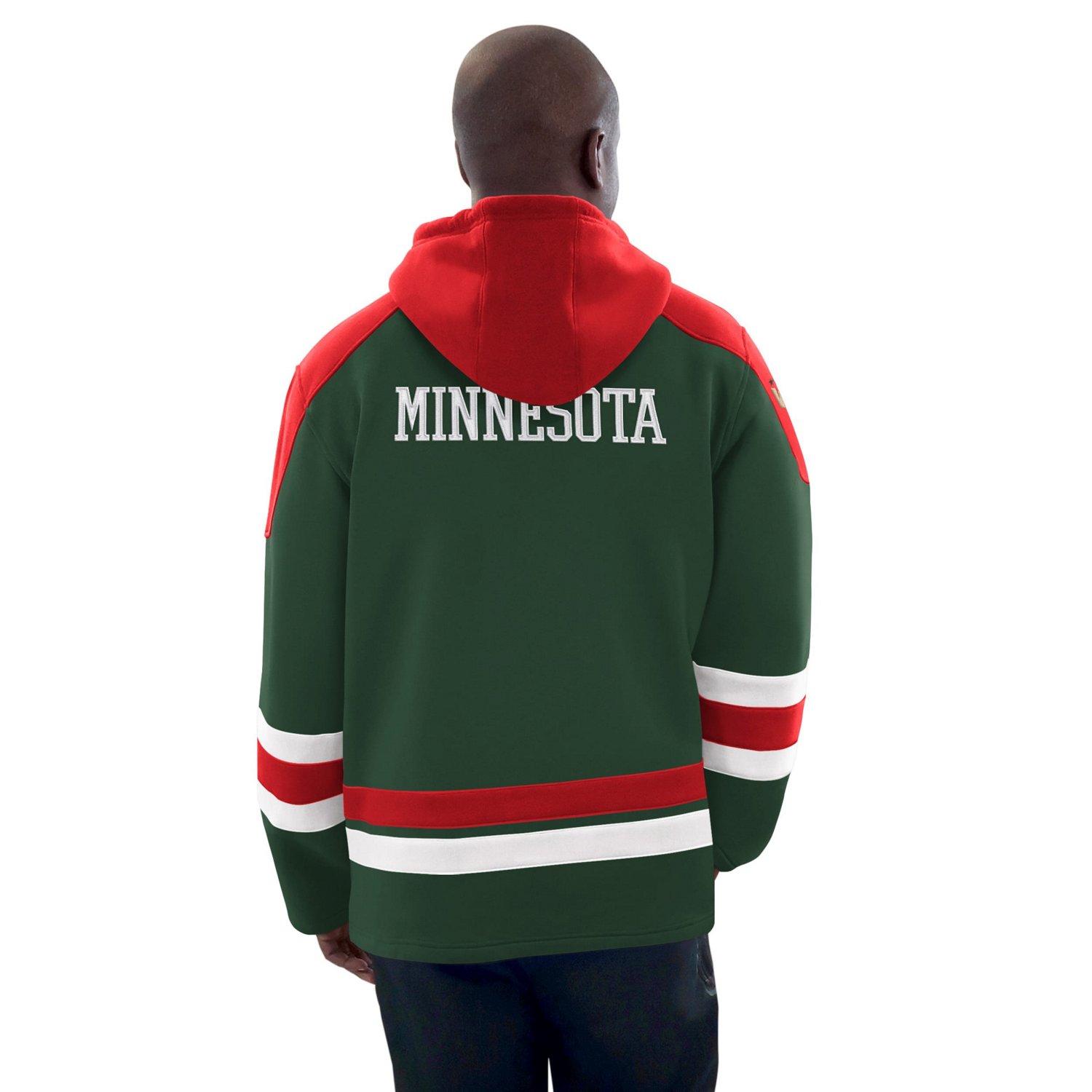 Starter Red Minnesota Wild Hockey Pullover Hoodie                                                                                - view number 2
