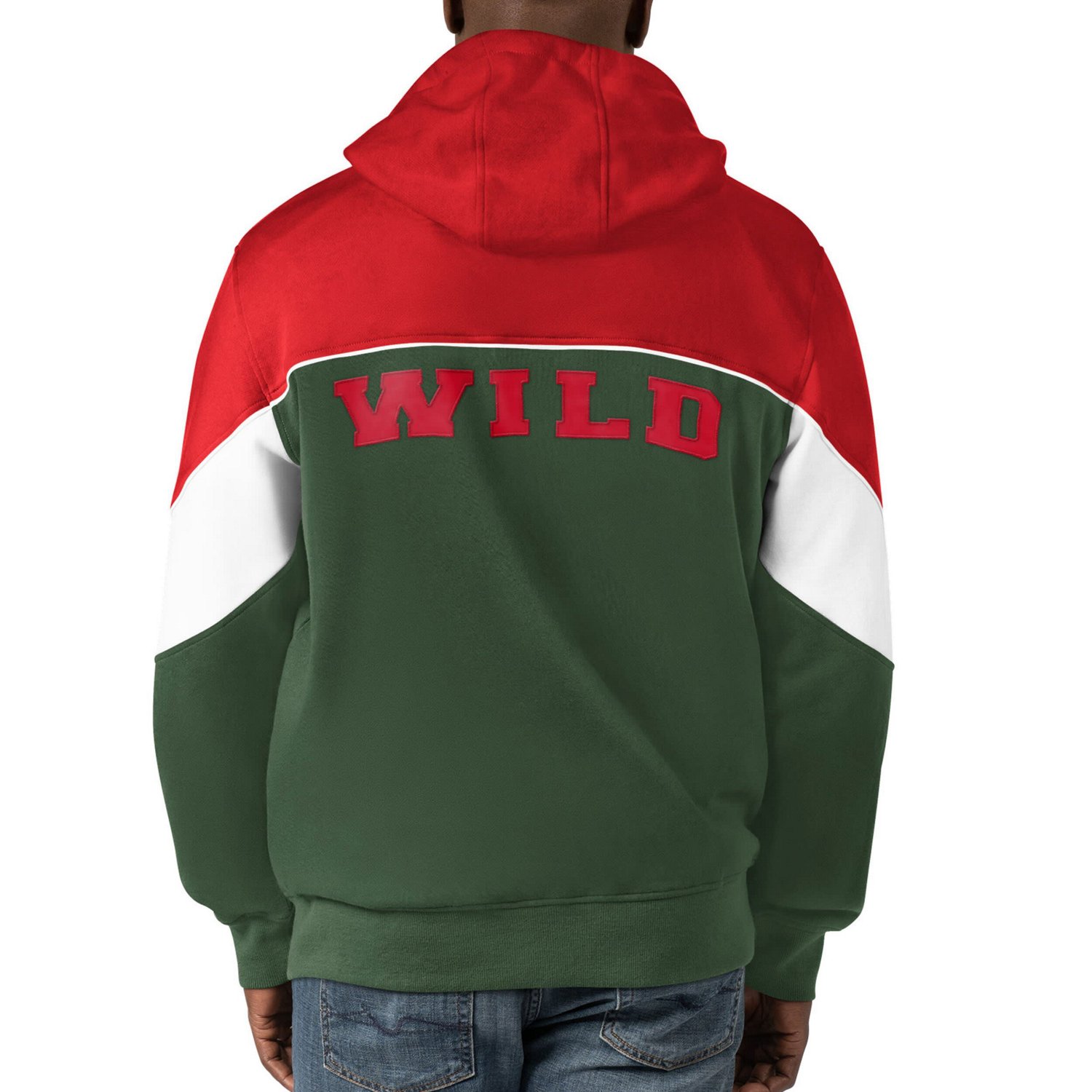 Starter Red Minnesota Wild Power Forward Full-Zip Hoodie - view number 2