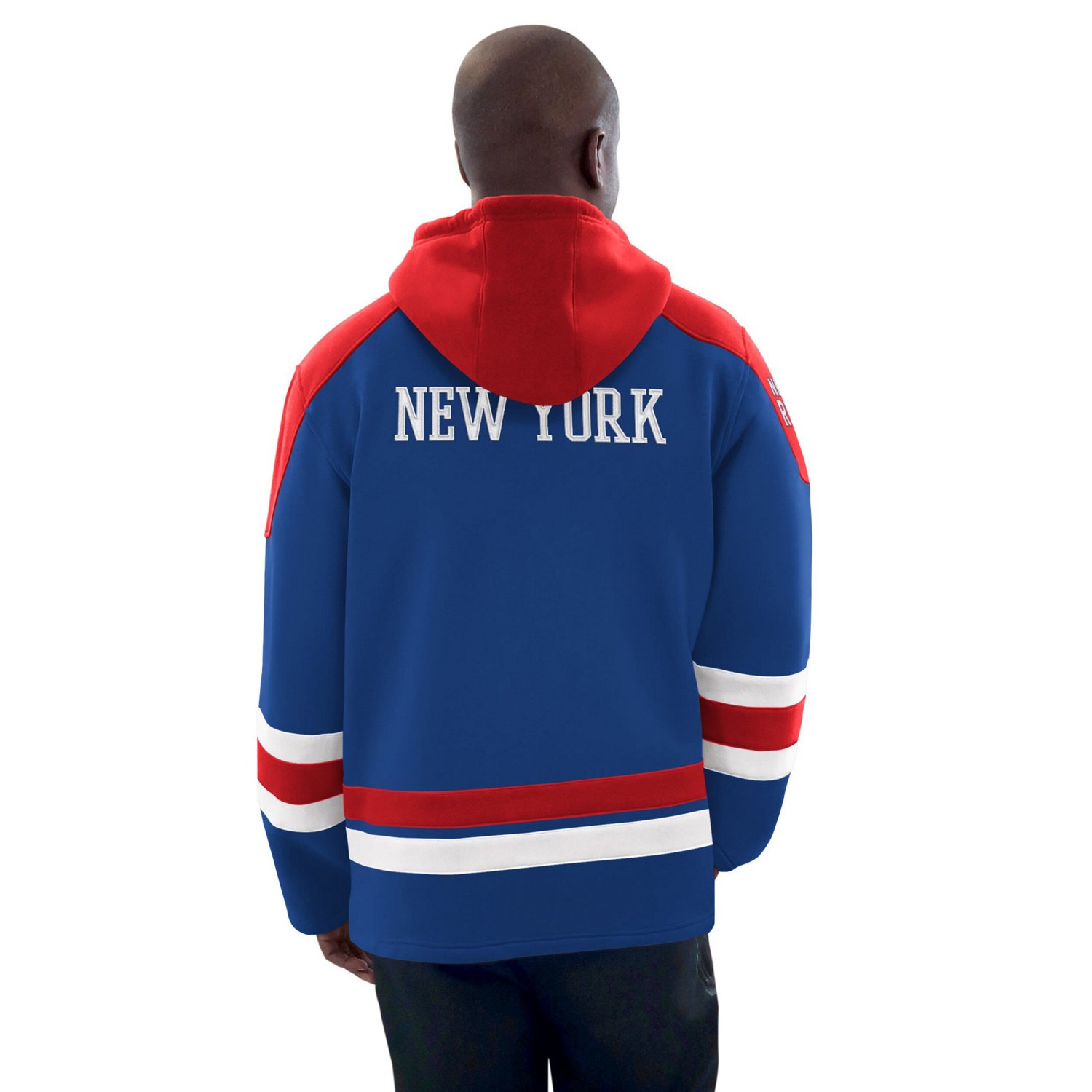 Starter Red New York Rangers Hockey Pullover Hoodie                                                                              - view number 2