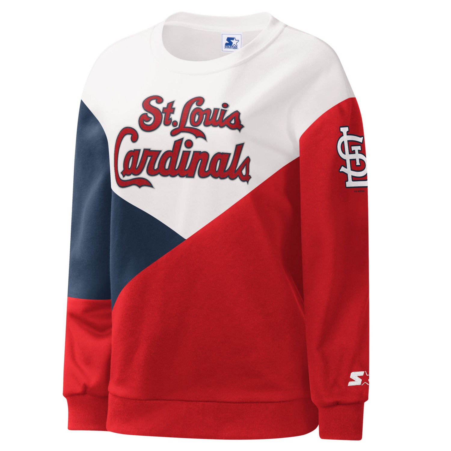 Starter Red St Louis Cardinals Shutout Pullover Sweatshirt