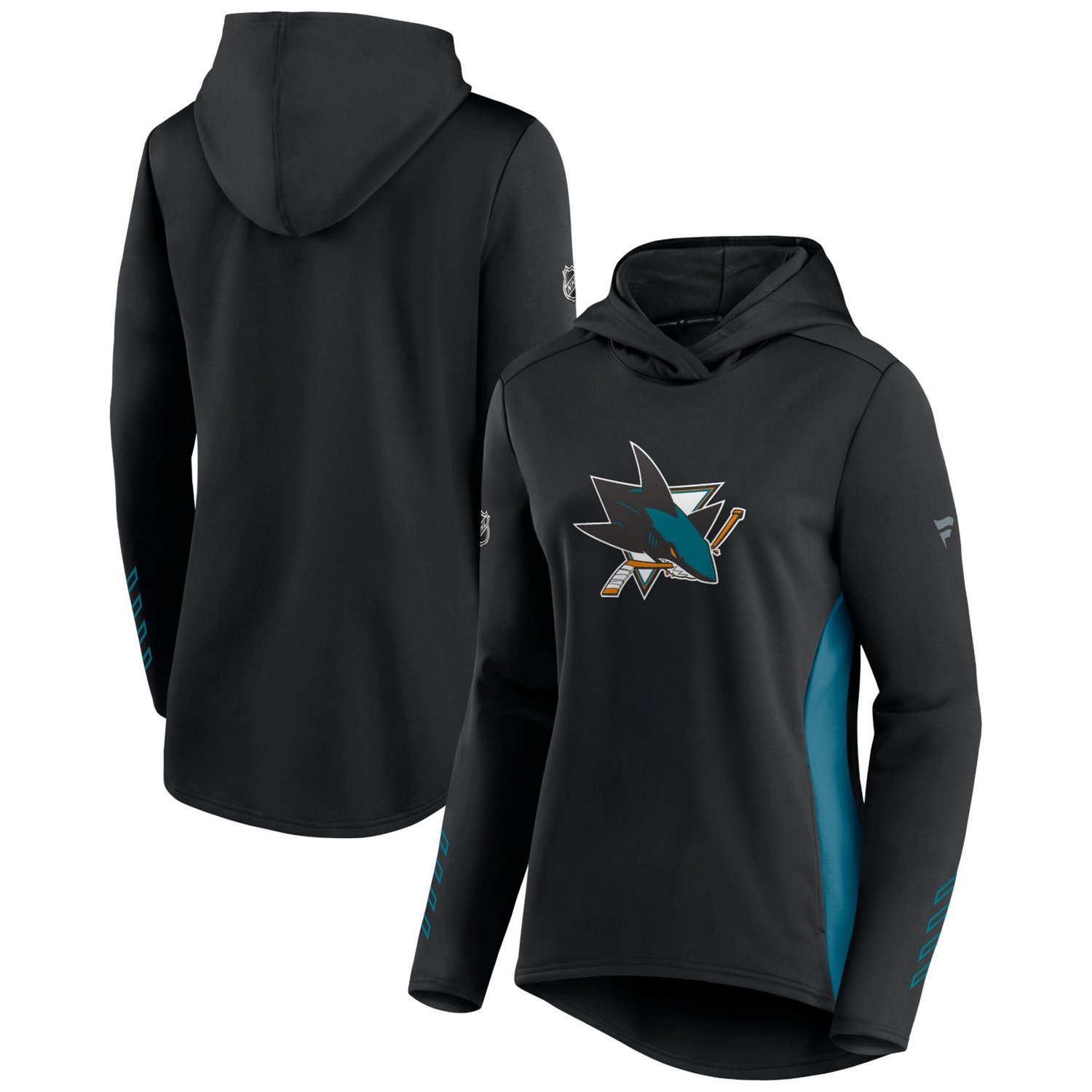 /Teal San Jose Sharks Authentic Pro Locker Room Pullover Hoodie