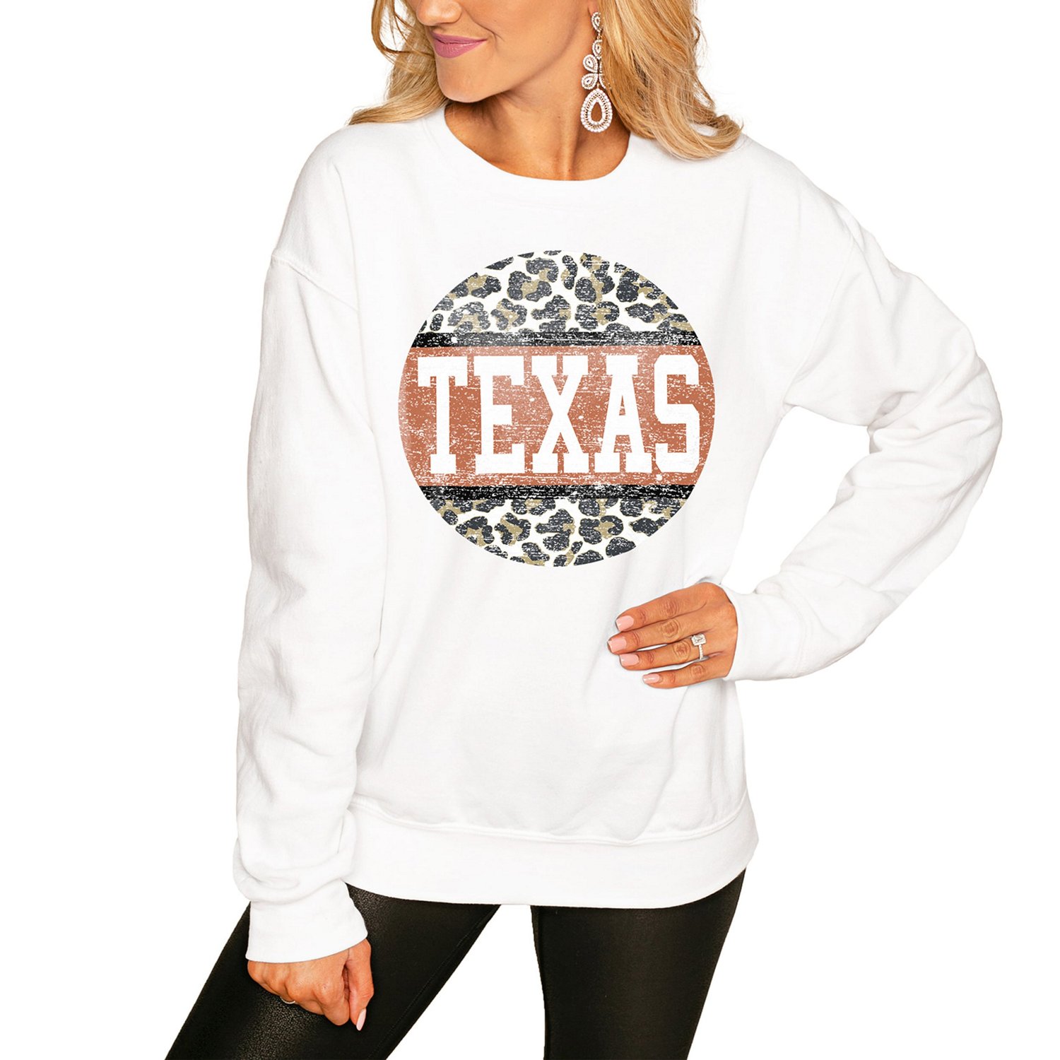 Texas Longhorns Scoop  Score Pullover Sweatshirt