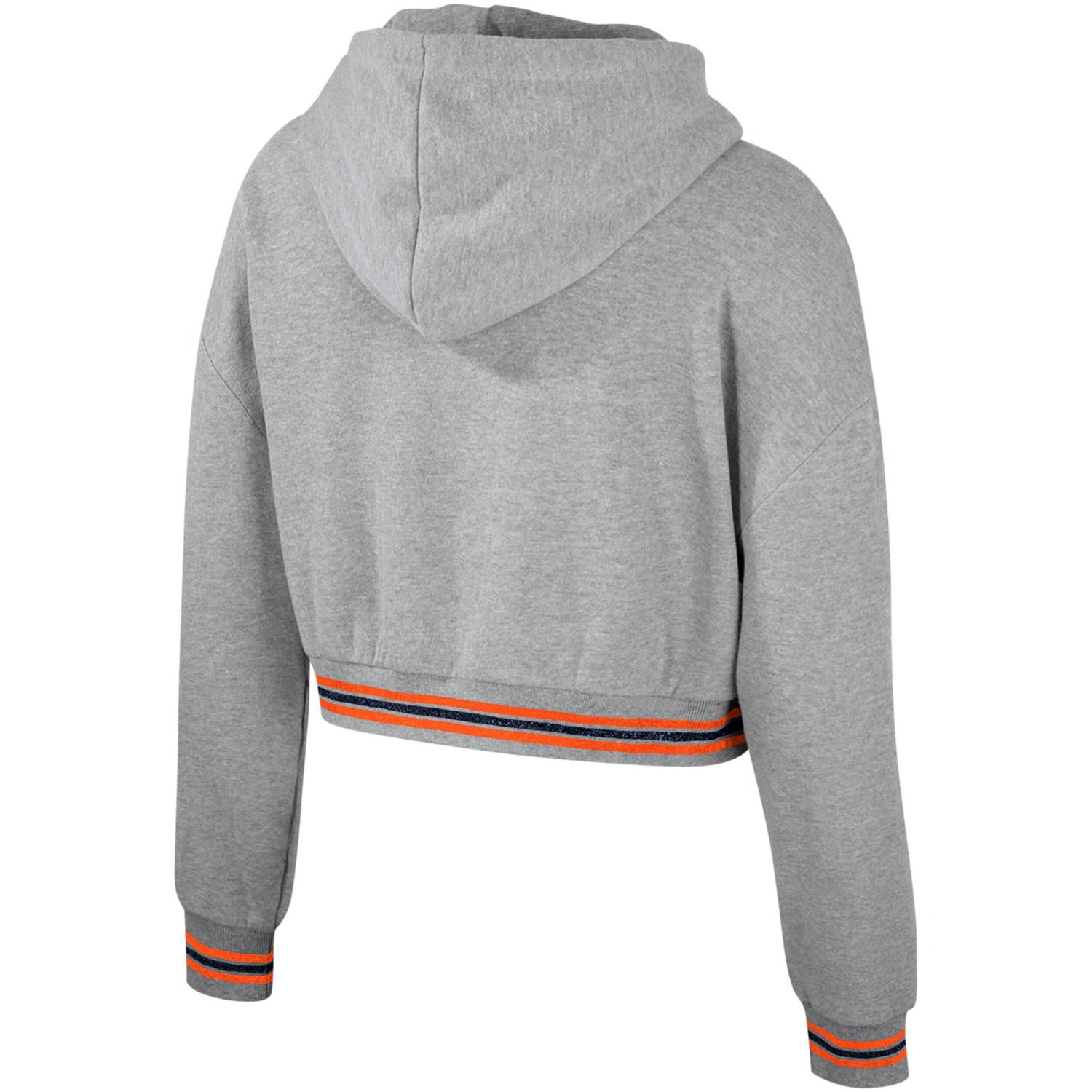 The Wild Collective Auburn Tigers Cropped Shimmer Pullover Hoodie