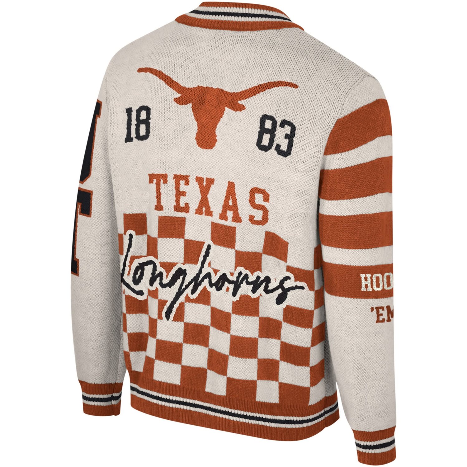 The Wild Collective Texas Longhorns Button-Up Jacquard Sweater