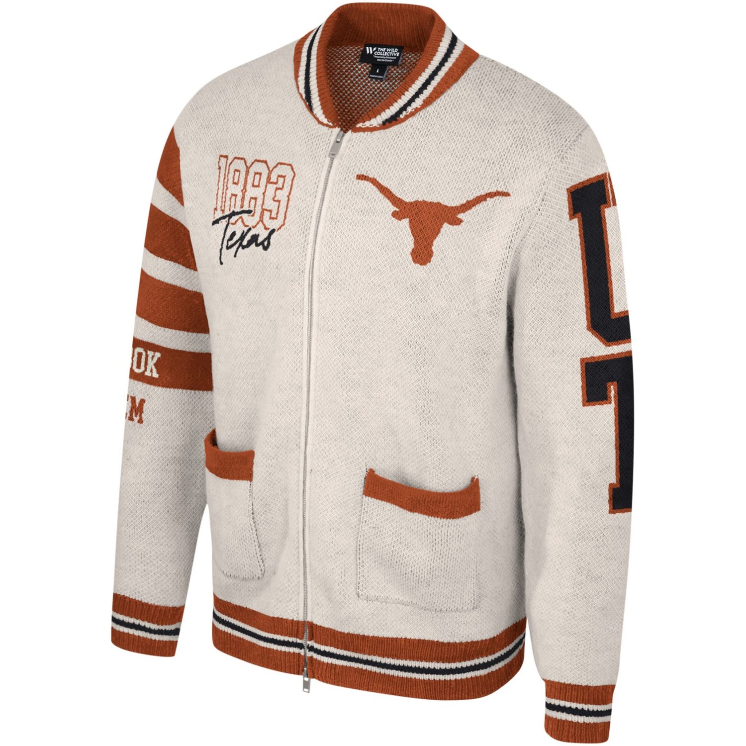 The Wild Collective Texas Longhorns Button-Up Jacquard Sweater