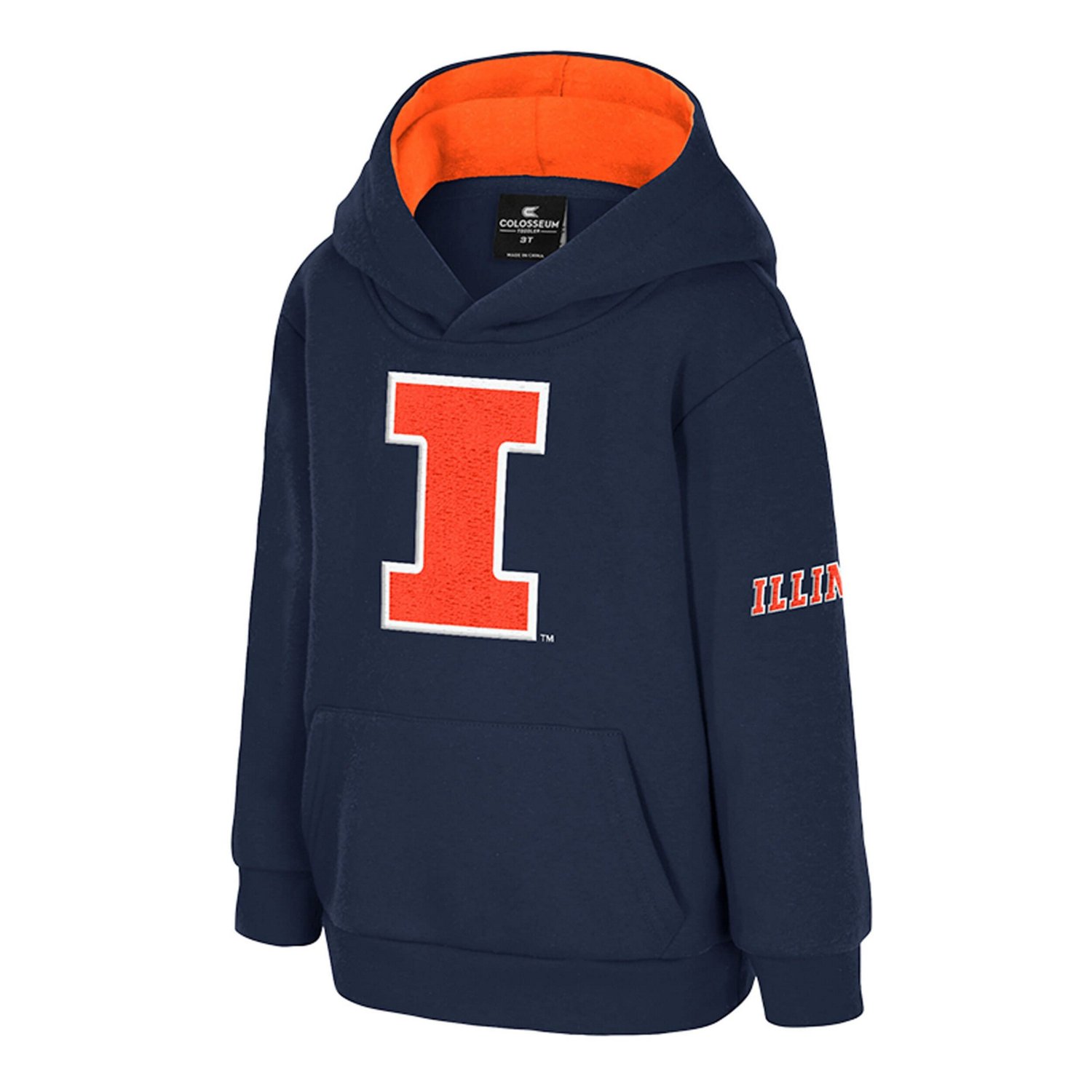 Toddler Colosseum Illinois Fighting Illini Big Logo Volume Fleece Pullover Hoodie - view number 2