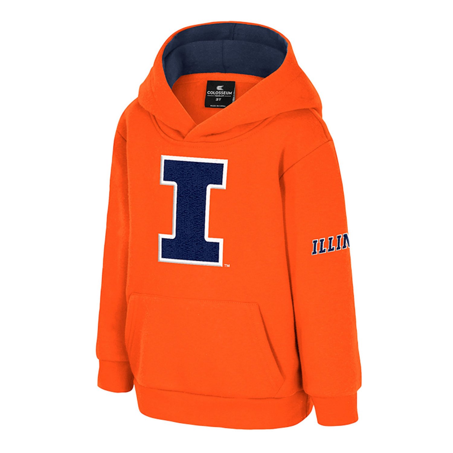Toddler Colosseum Illinois Fighting Illini Big Logo Volume Fleece Pullover Hoodie - view number 2