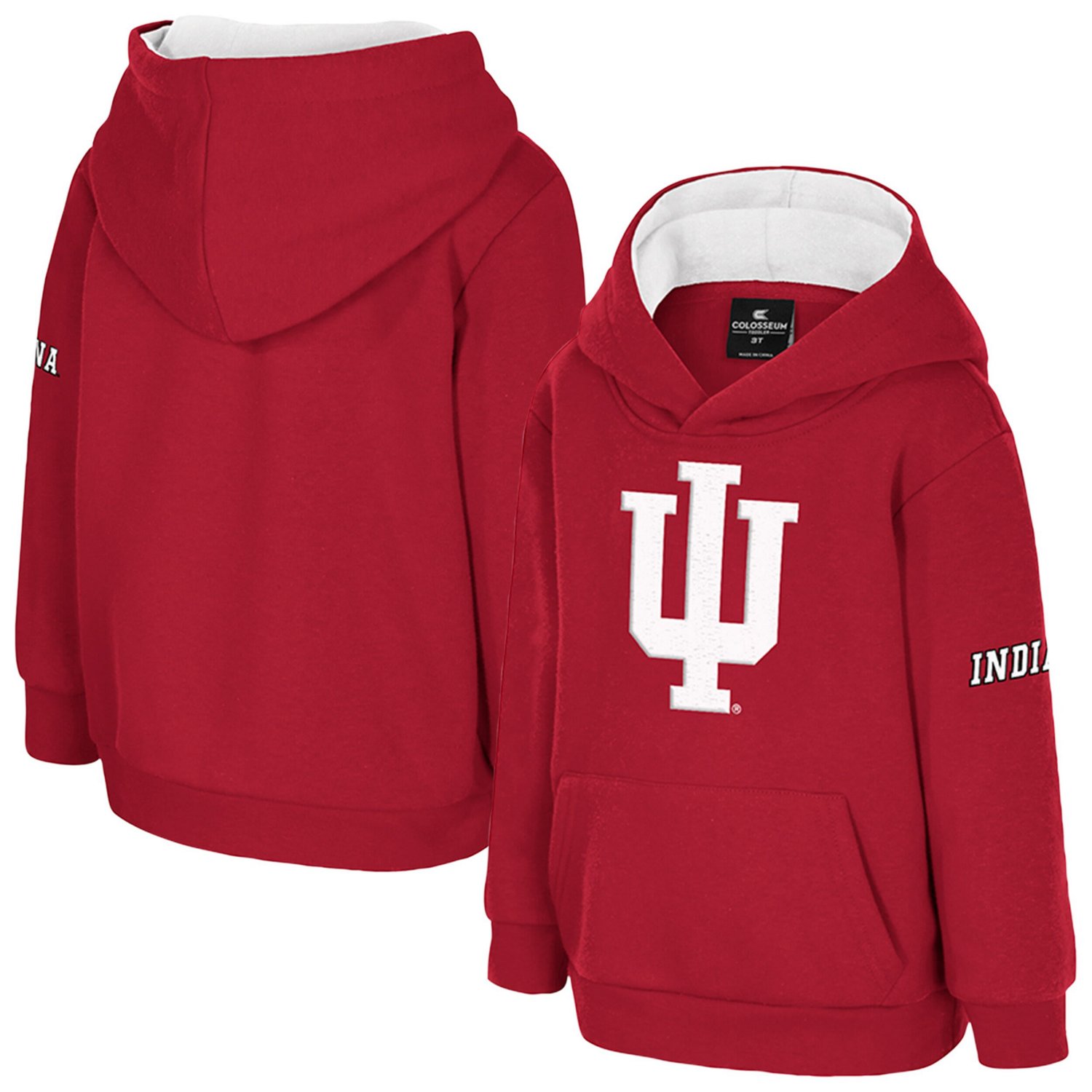 Toddler Colosseum Indiana Hoosiers Big Logo Volume Fleece Pullover Hoodie