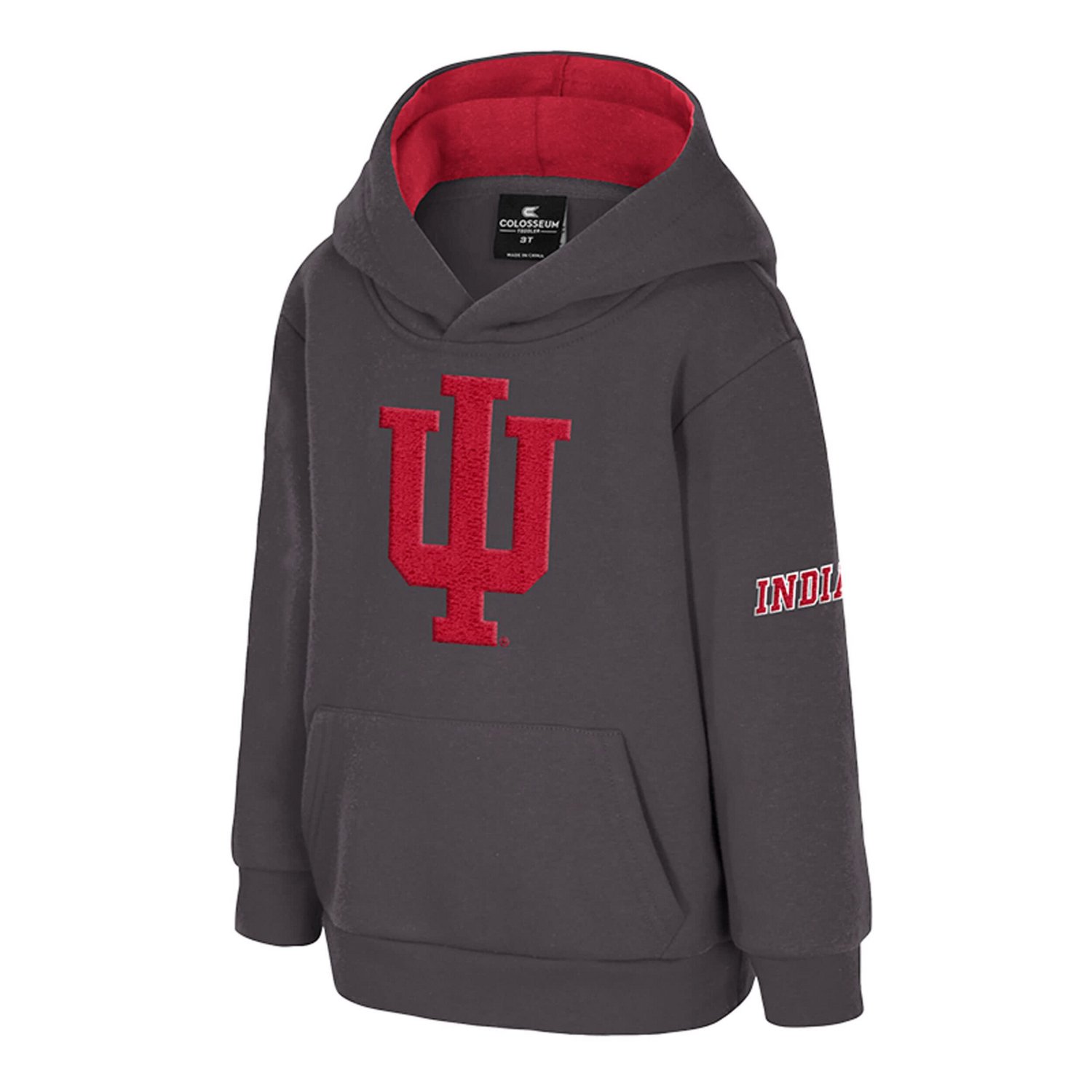 Toddler Colosseum Indiana Hoosiers Big Logo Volume Fleece Pullover Hoodie - view number 2