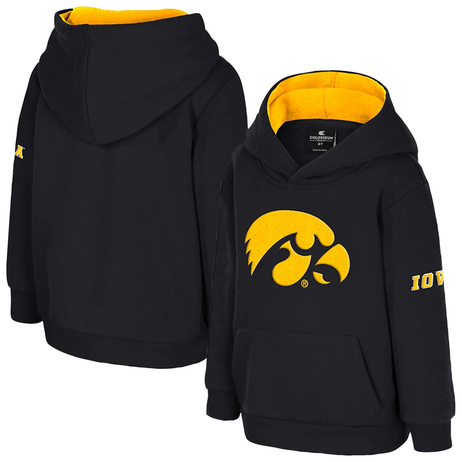 Toddler Colosseum Iowa Hawkeyes Big Logo Volume Fleece Pullover Hoodie - view number 1