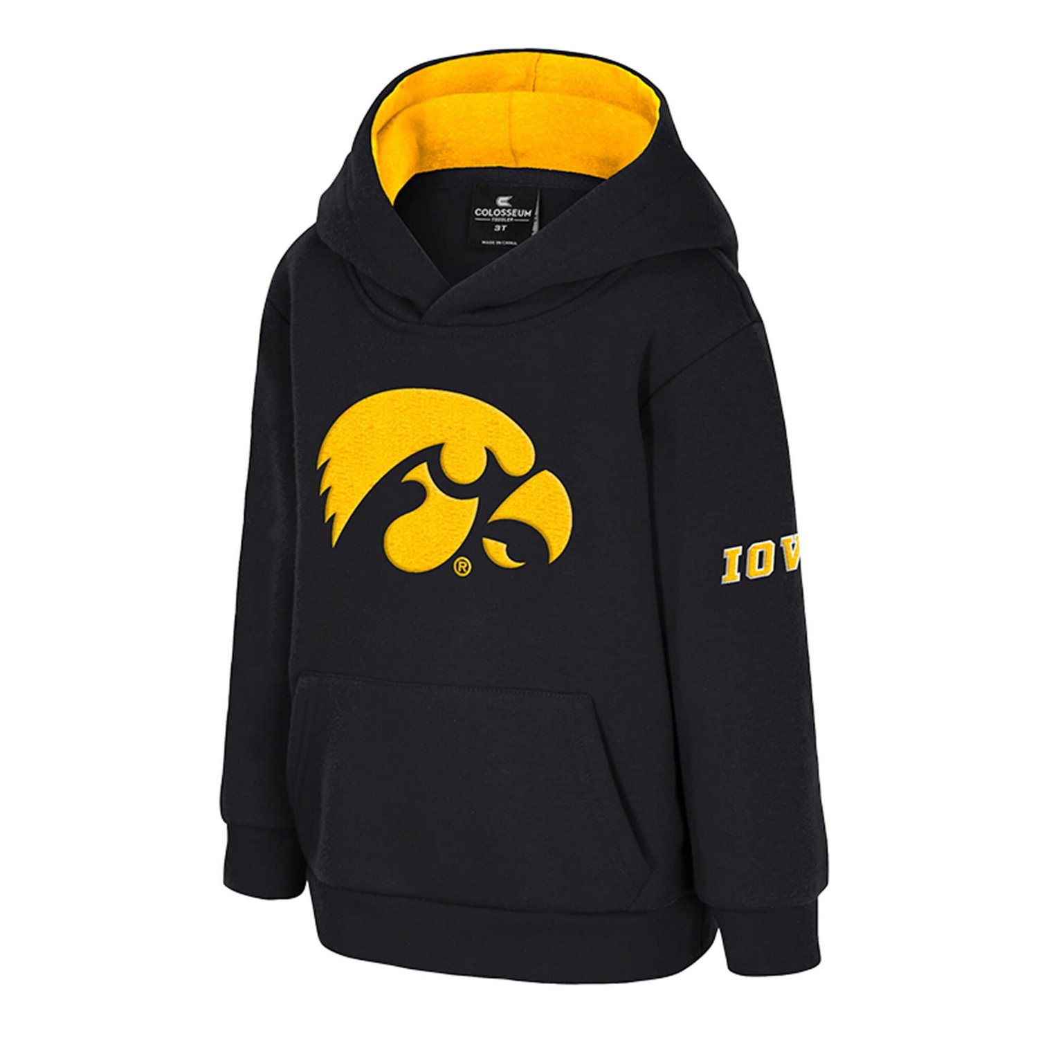 Toddler Colosseum Iowa Hawkeyes Big Logo Volume Fleece Pullover Hoodie - view number 2