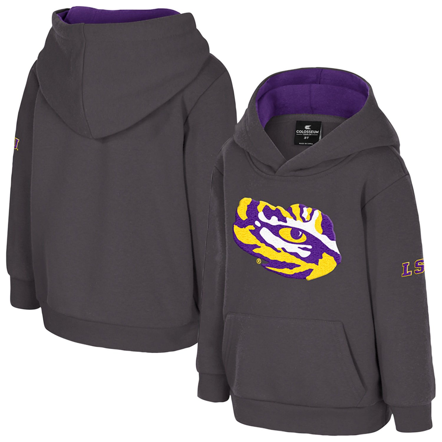 Toddler Colosseum LSU Tigers Big Logo Volume Fleece Pullover Hoodie - view number 1