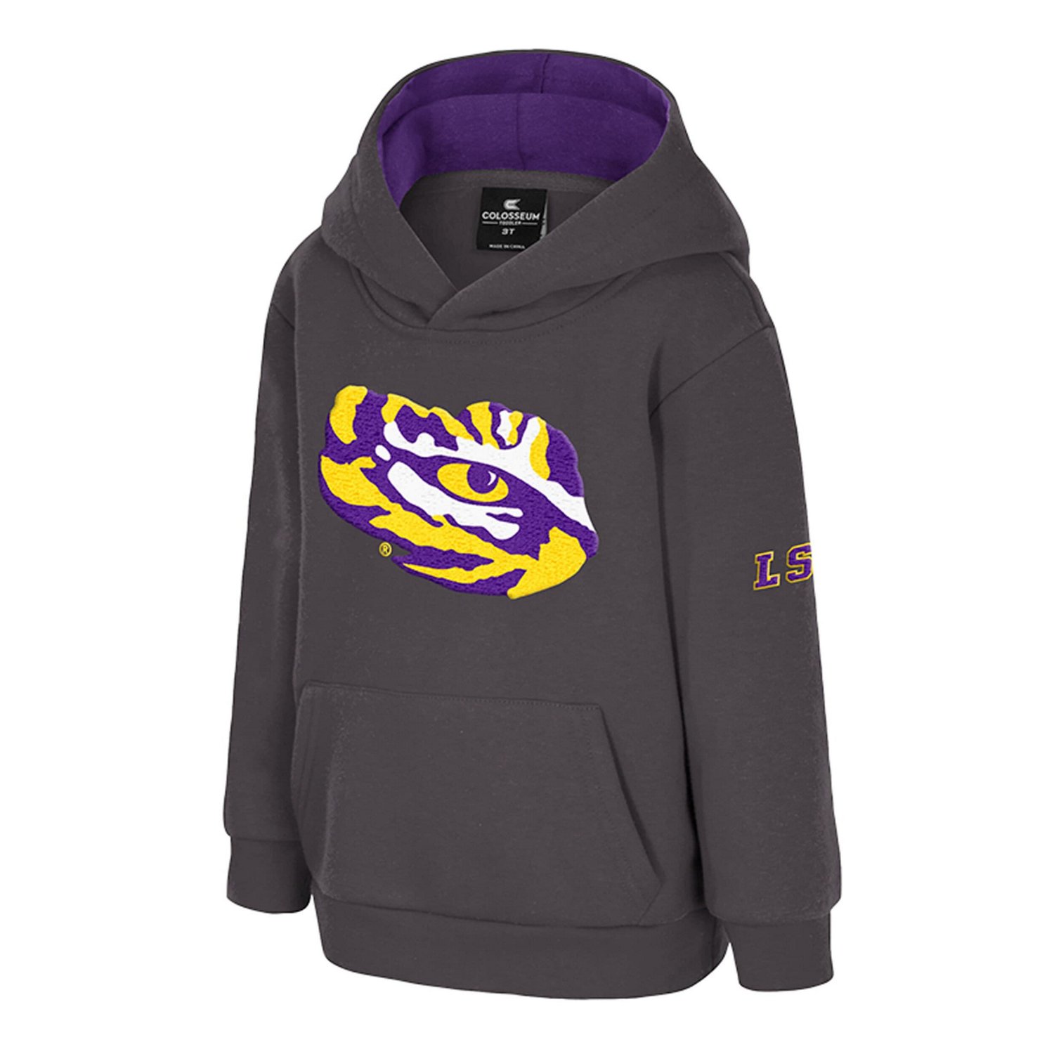 Toddler Colosseum LSU Tigers Big Logo Volume Fleece Pullover Hoodie - view number 2