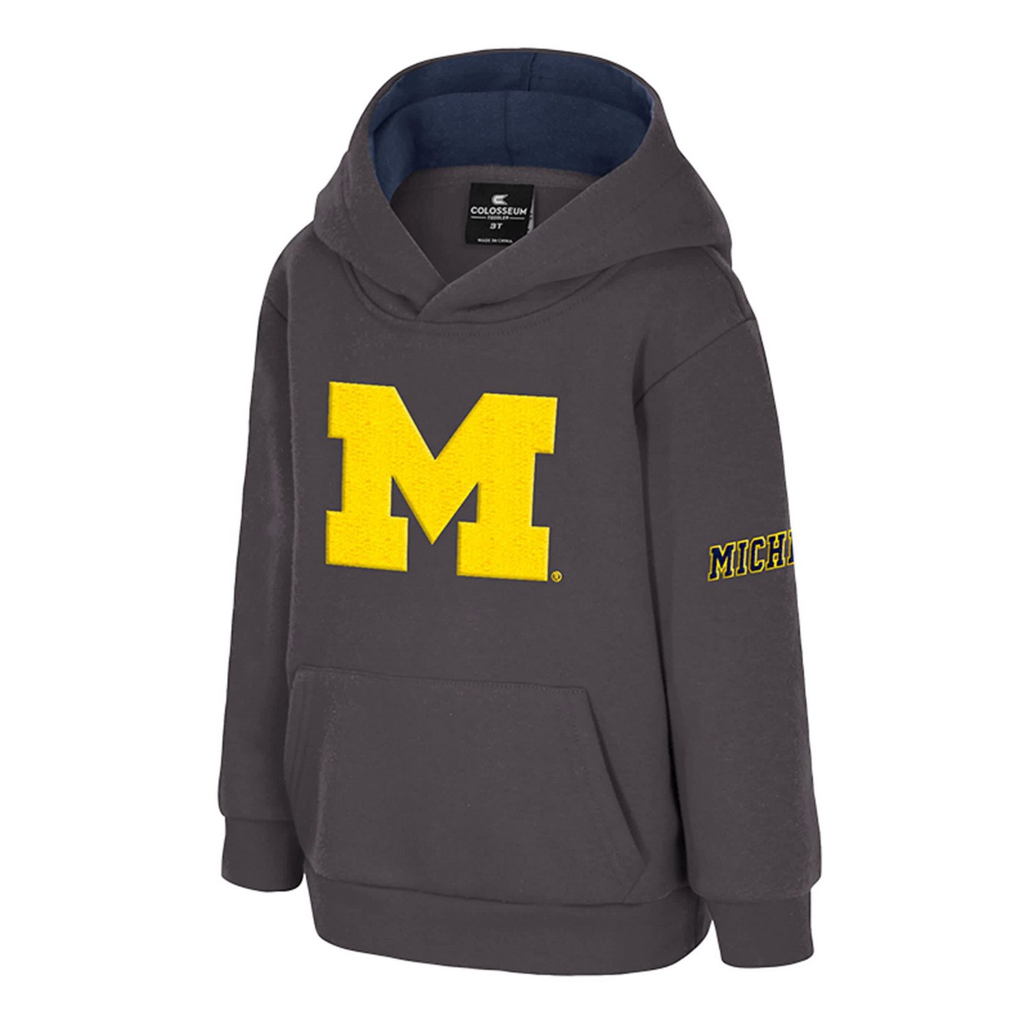 Toddler Colosseum Michigan Wolverines Big Logo Volume Fleece Pullover Hoodie - view number 2