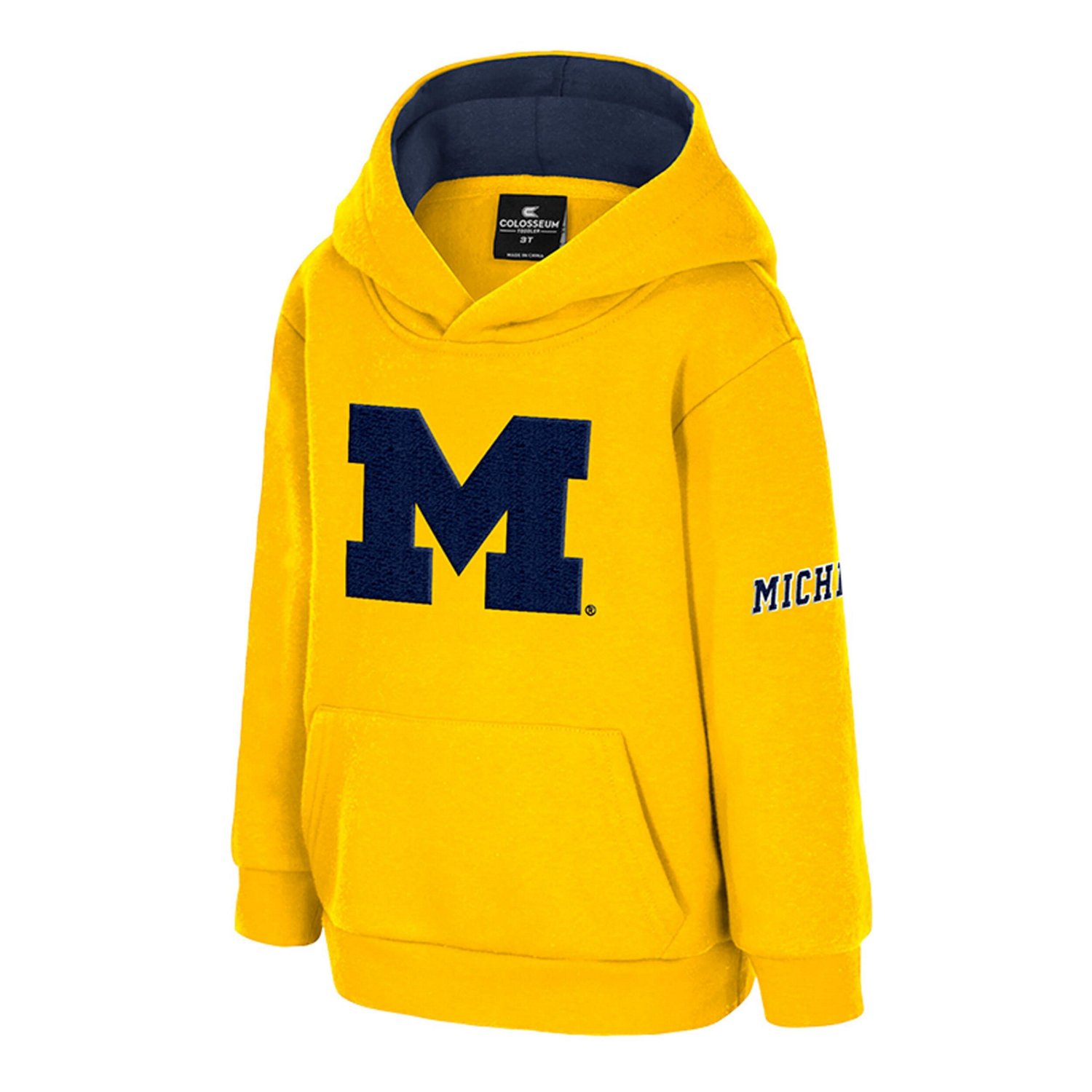 Toddler Colosseum Michigan Wolverines Big Logo Volume Fleece Pullover Hoodie - view number 2