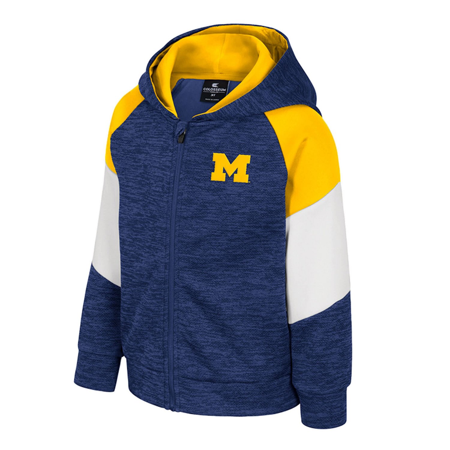 Toddler Colosseum Michigan Wolverines Spirit Hollow Full-Zip Hoodie - view number 2