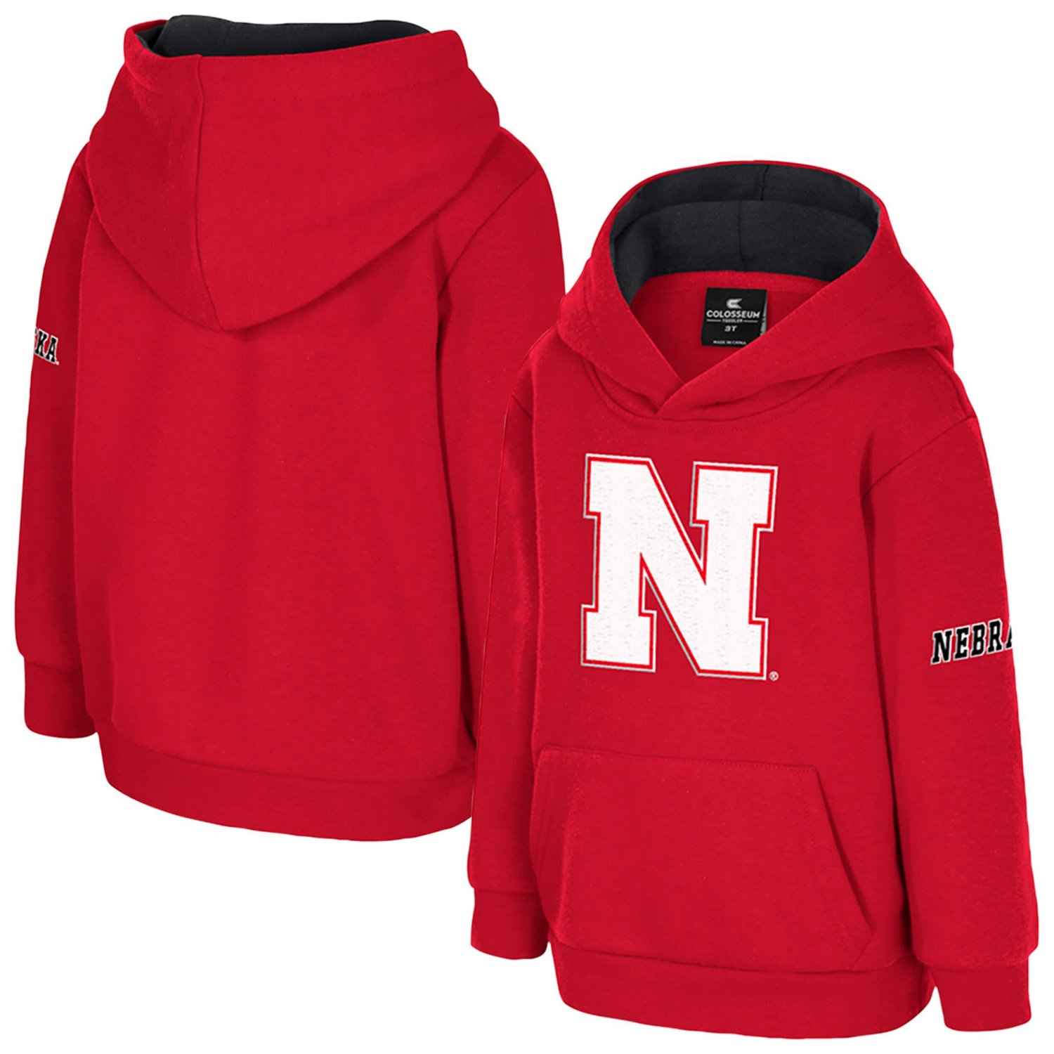 Toddler Colosseum Nebraska Huskers Big Logo Volume Fleece Pullover Hoodie - view number 1