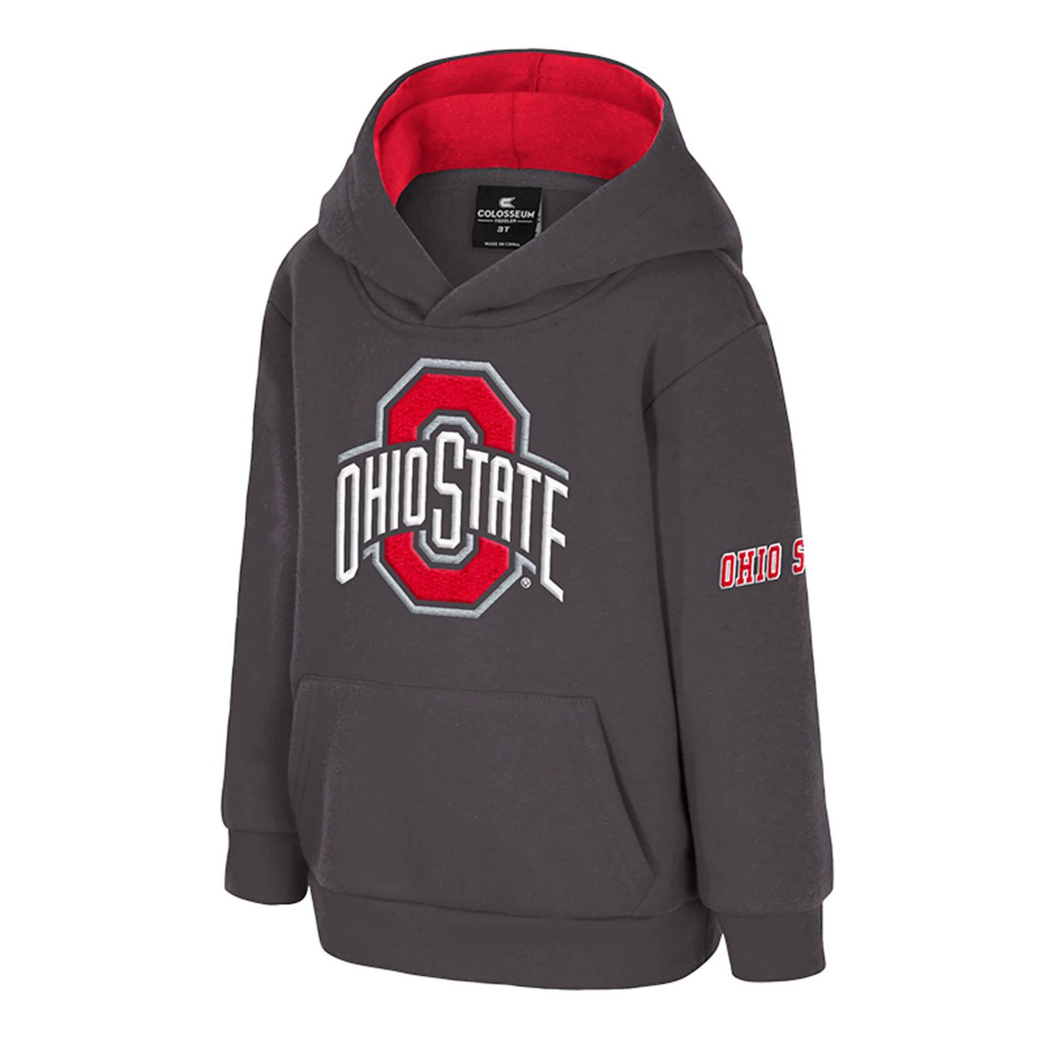 Toddler Colosseum Ohio State Buckeyes Big Logo Volume Fleece Pullover Hoodie - view number 2