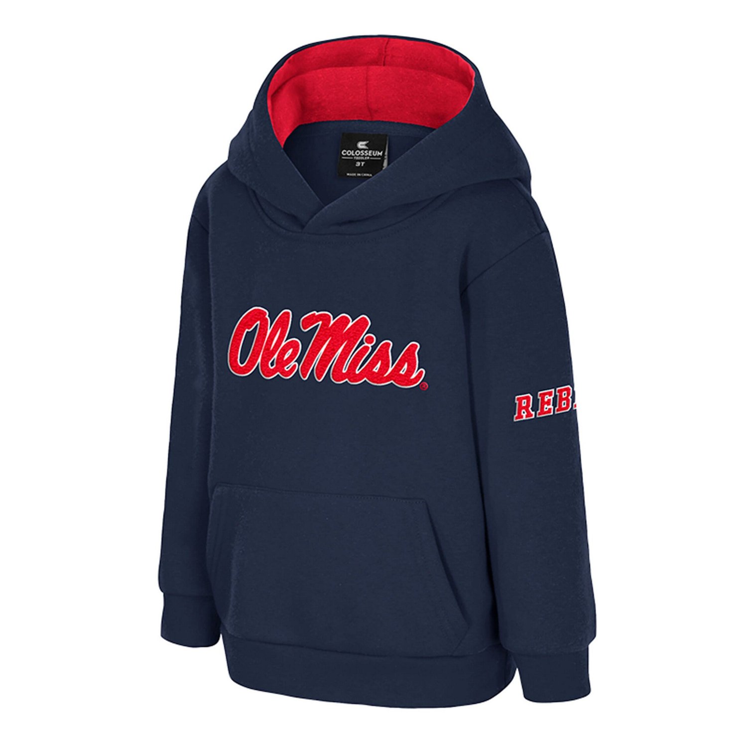 Toddler Colosseum Ole Miss Rebels Big Logo Volume Fleece Pullover Hoodie - view number 2