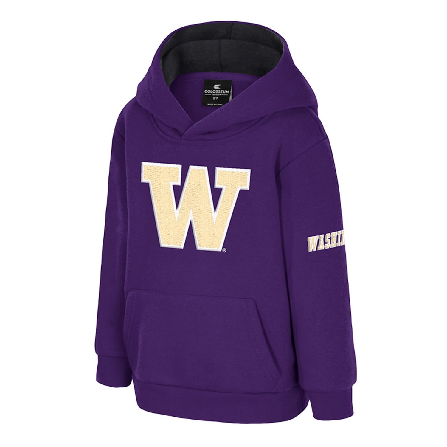 Toddler Colosseum Washington Huskies Big Logo Volume Fleece Pullover Hoodie - view number 2