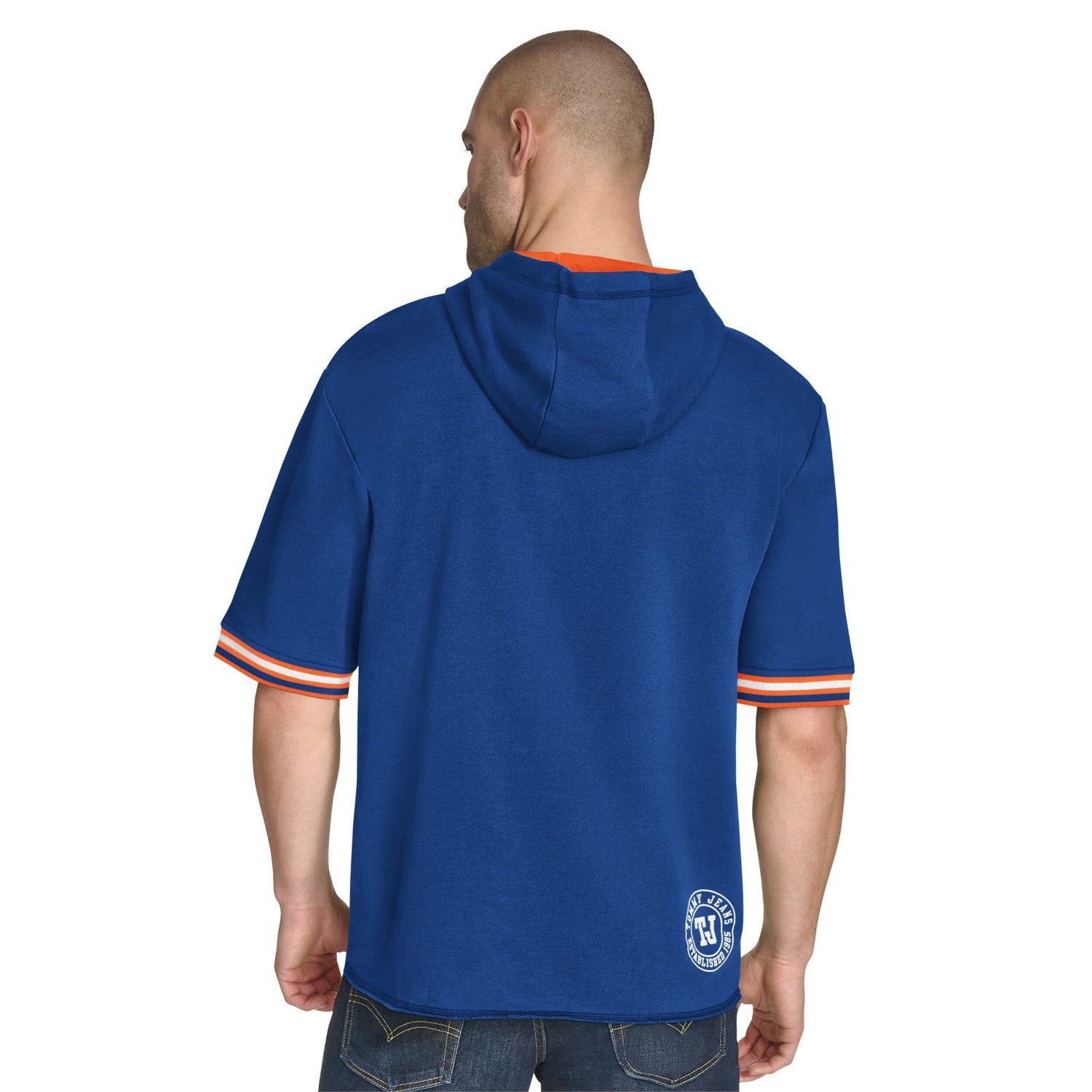 Tommy Jeans Men's New York Knicks Paul French Terry Short Sleeve Pullover Hoodie - view number 2