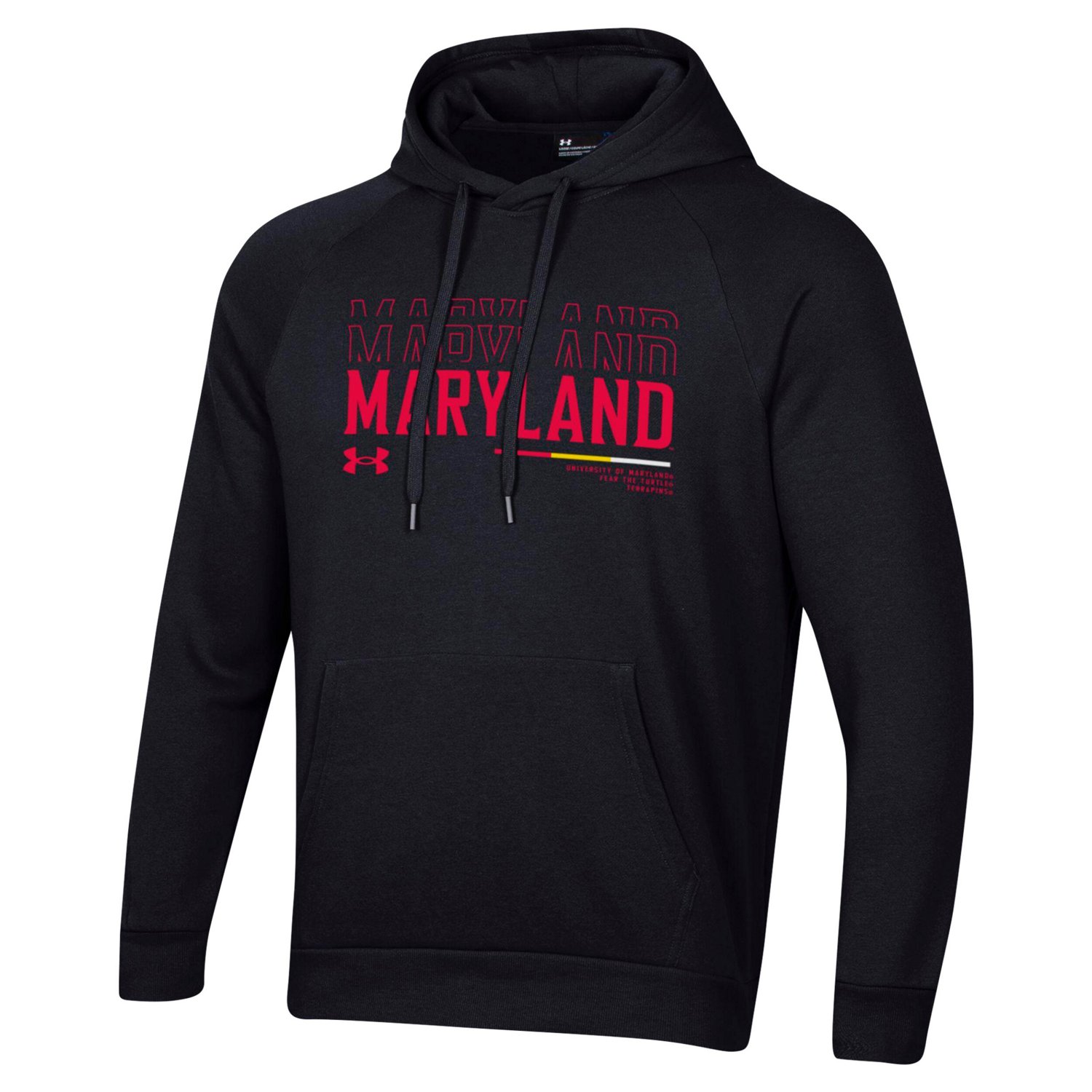 Under Armour Maryland Terrapins 2024 Sideline Wordmark Rival Pullover Hoodie - view number 2