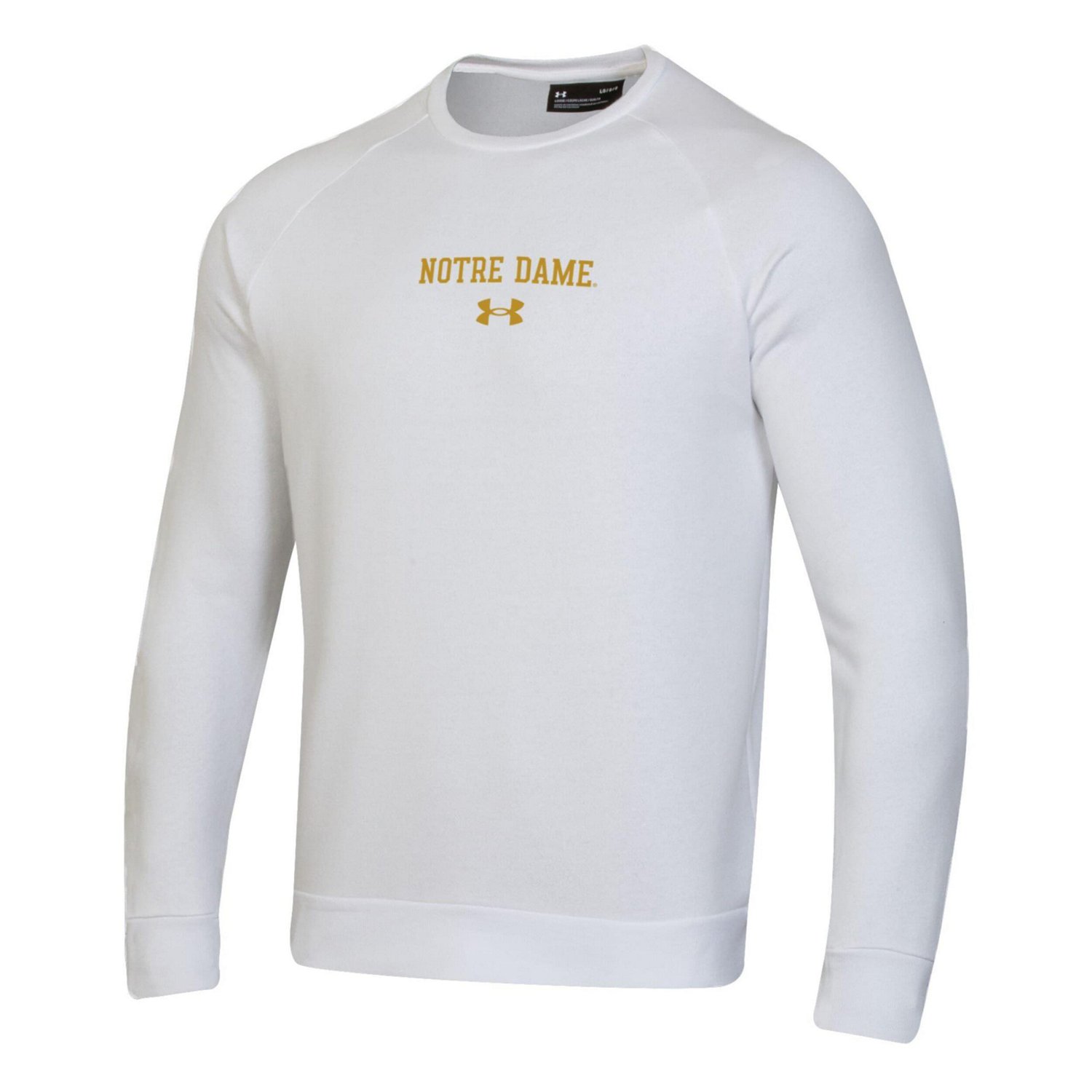 Under Armour Notre Dame Fighting Irish Sideline Rival Fleece Crewneck Sweatshirt - view number 2