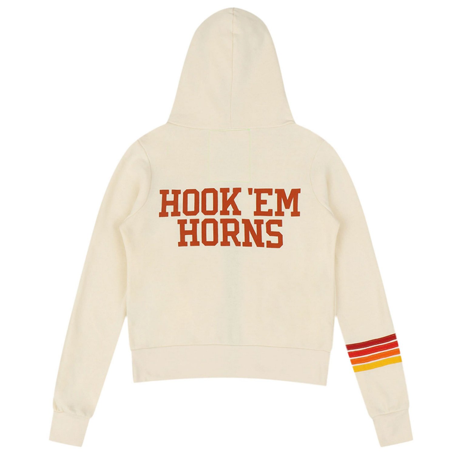 Unisex Aviator Nation Texas Longhorns Hook Em Tri-Blend Full-Zip Hoodie - view number 3