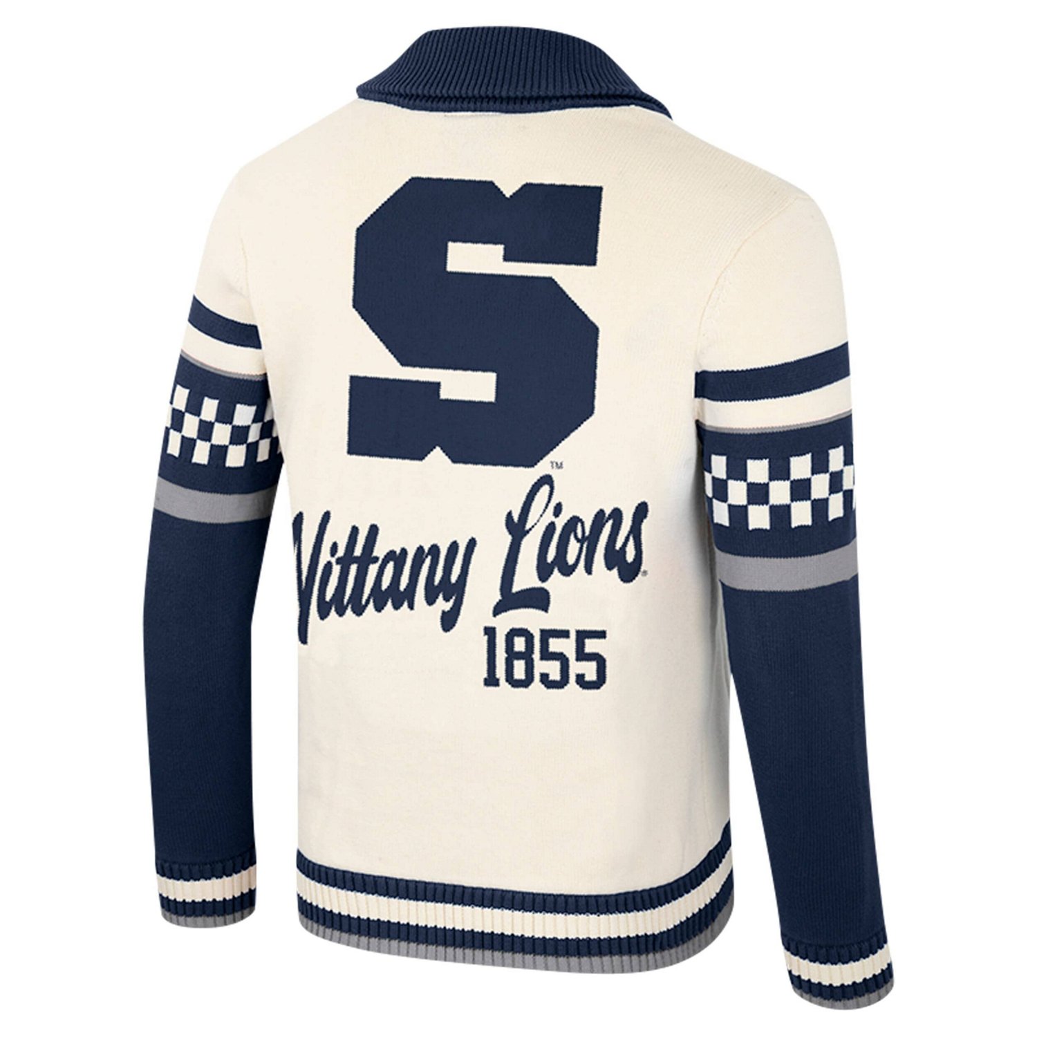 Unisex Colosseum Penn State Nittany Lions Wild Collective Button-Up Jacquard Sweater