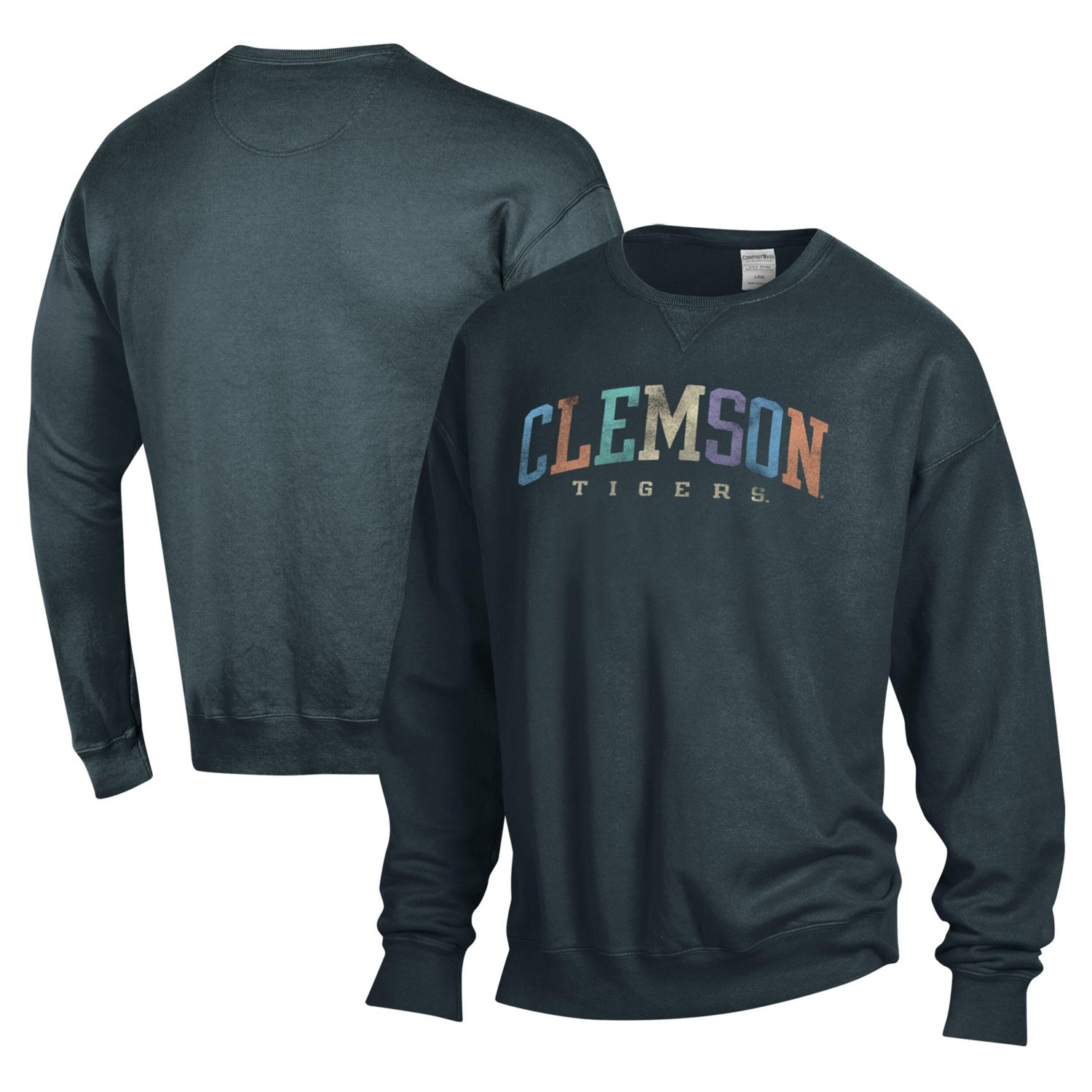 Unisex ComfortWash Clemson Tigers Oversized Pullover Sweatshirt                                                                  - view number 1