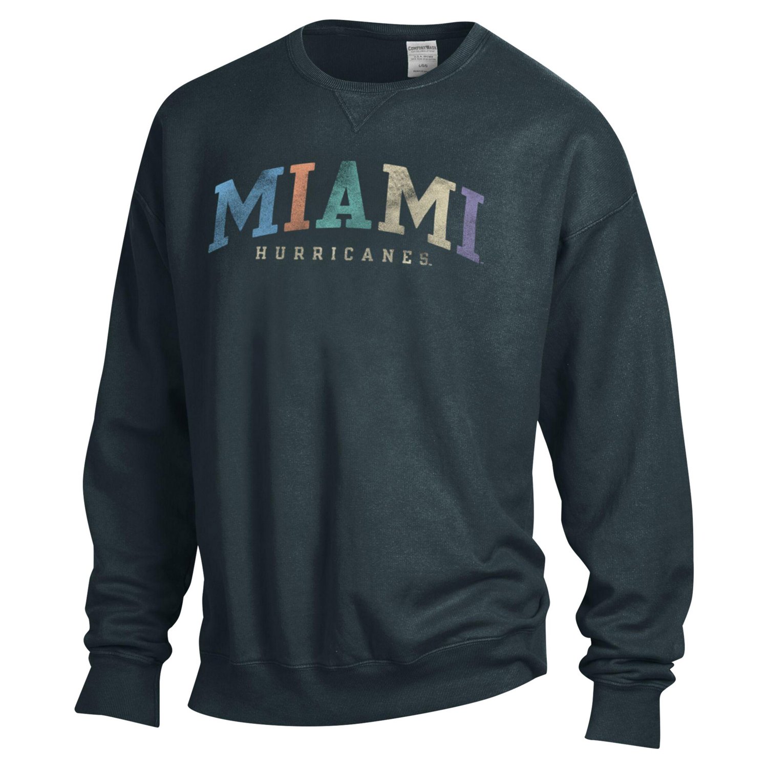 Unisex ComfortWash Miami Hurricanes Oversized Pullover Sweatshirt - view number 2
