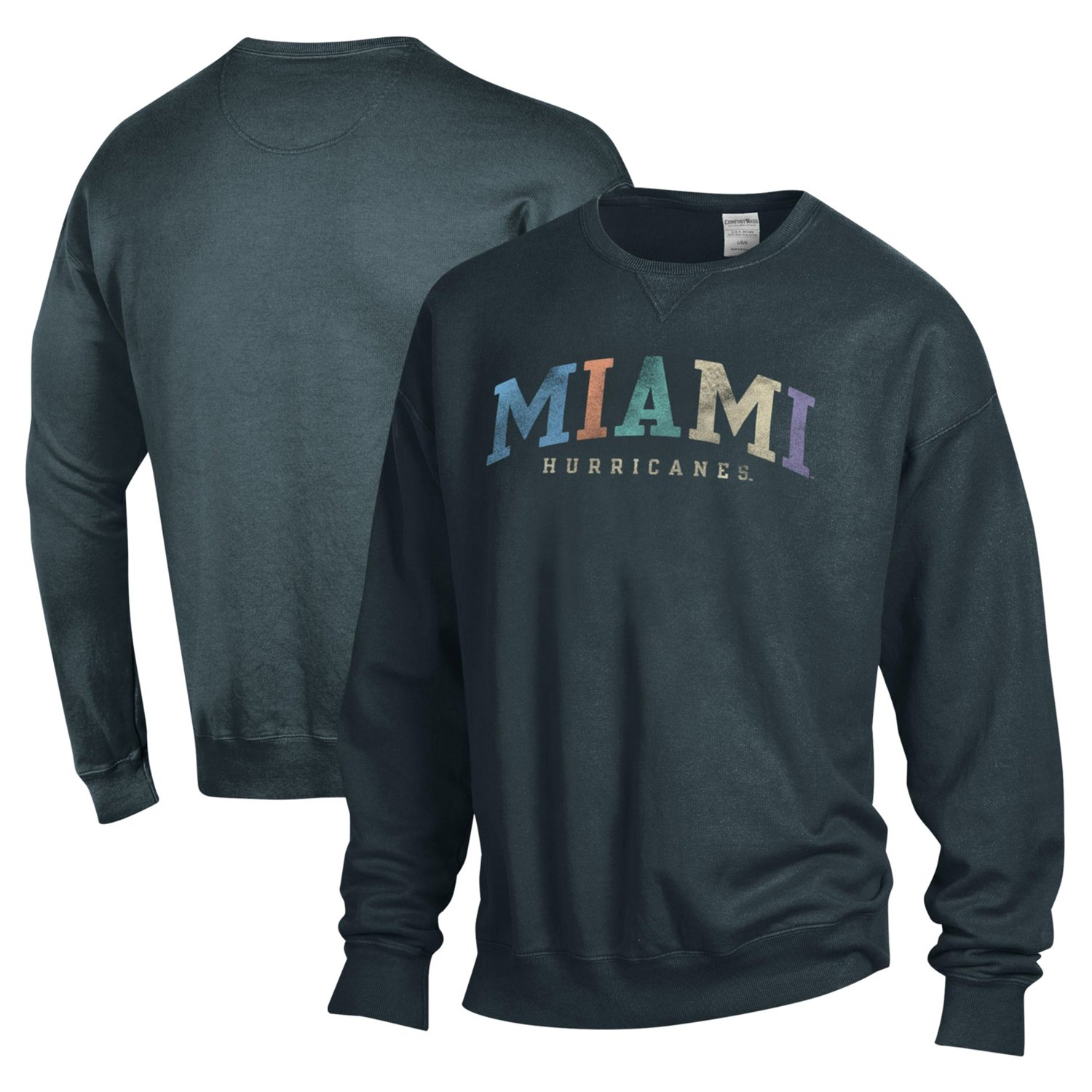 Unisex ComfortWash Miami Hurricanes Oversized Pullover Sweatshirt - view number 1