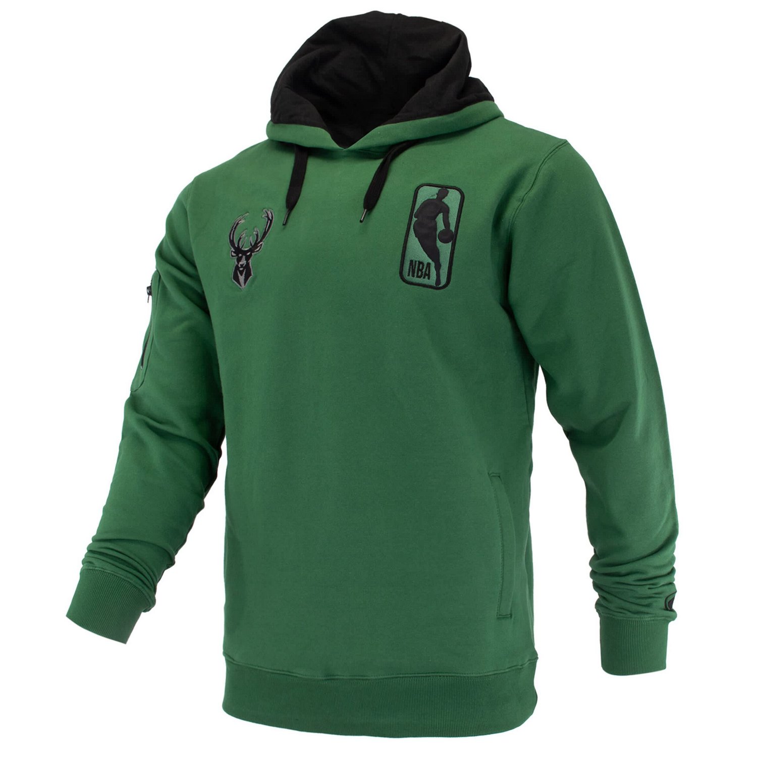 Unisex FISLL Hunter Milwaukee Bucks Logoman Shadow Collection Pullover Hoodie - view number 2