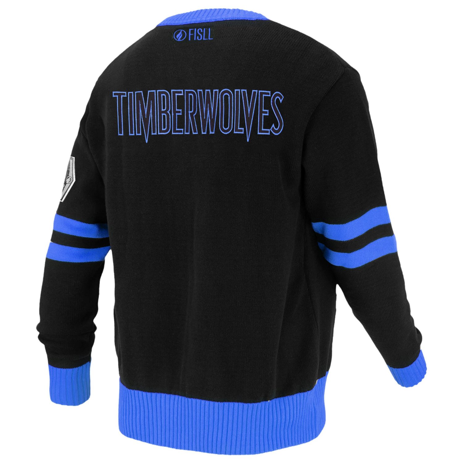 Unisex FISLL Minnesota Timberwolves Logoman Shadow Collection Full-Button Cardigan Sweater - view number 3