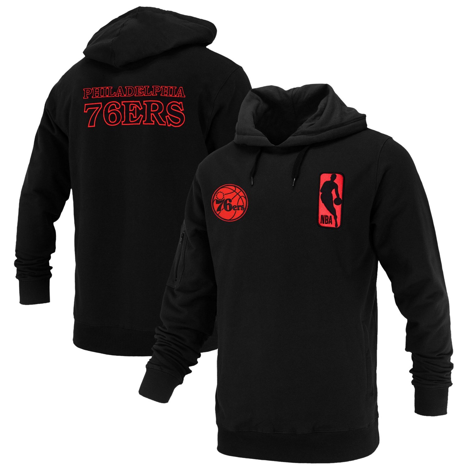 Unisex FISLL Philadelphia 76ers Logoman Shadow Collection Pullover Hoodie