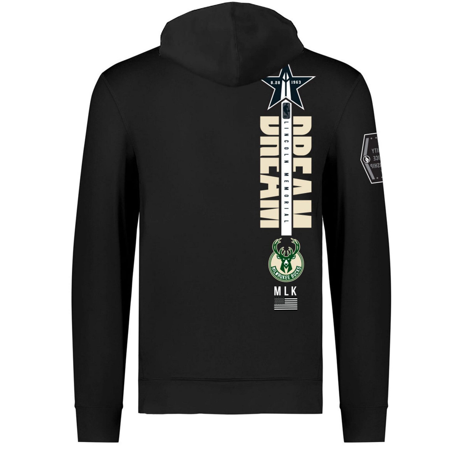 Unisex FISLL x History Collection Milwaukee Bucks Pullover Hoodie - view number 3