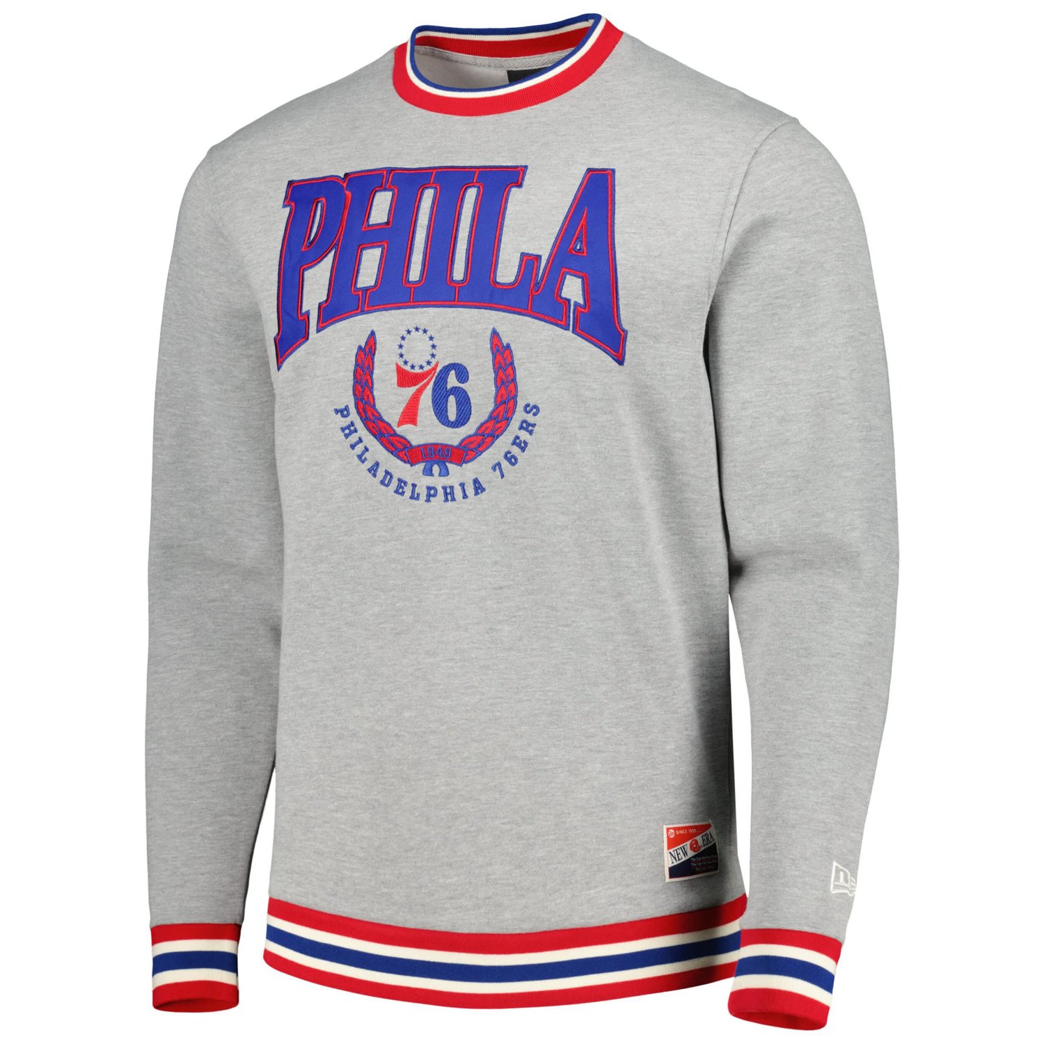Unisex New Era Philadelphia 76ers Vintage Throwback Crew Sweatshirt - view number 2
