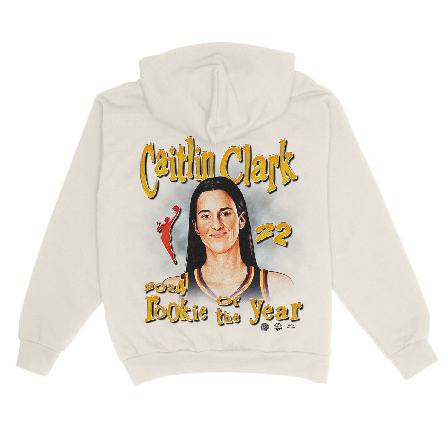 Unisex Playa Society Caitlin Clark Indiana Fever 2024 WNBA Rookie of the Year Pullover Hoodie - view number 3