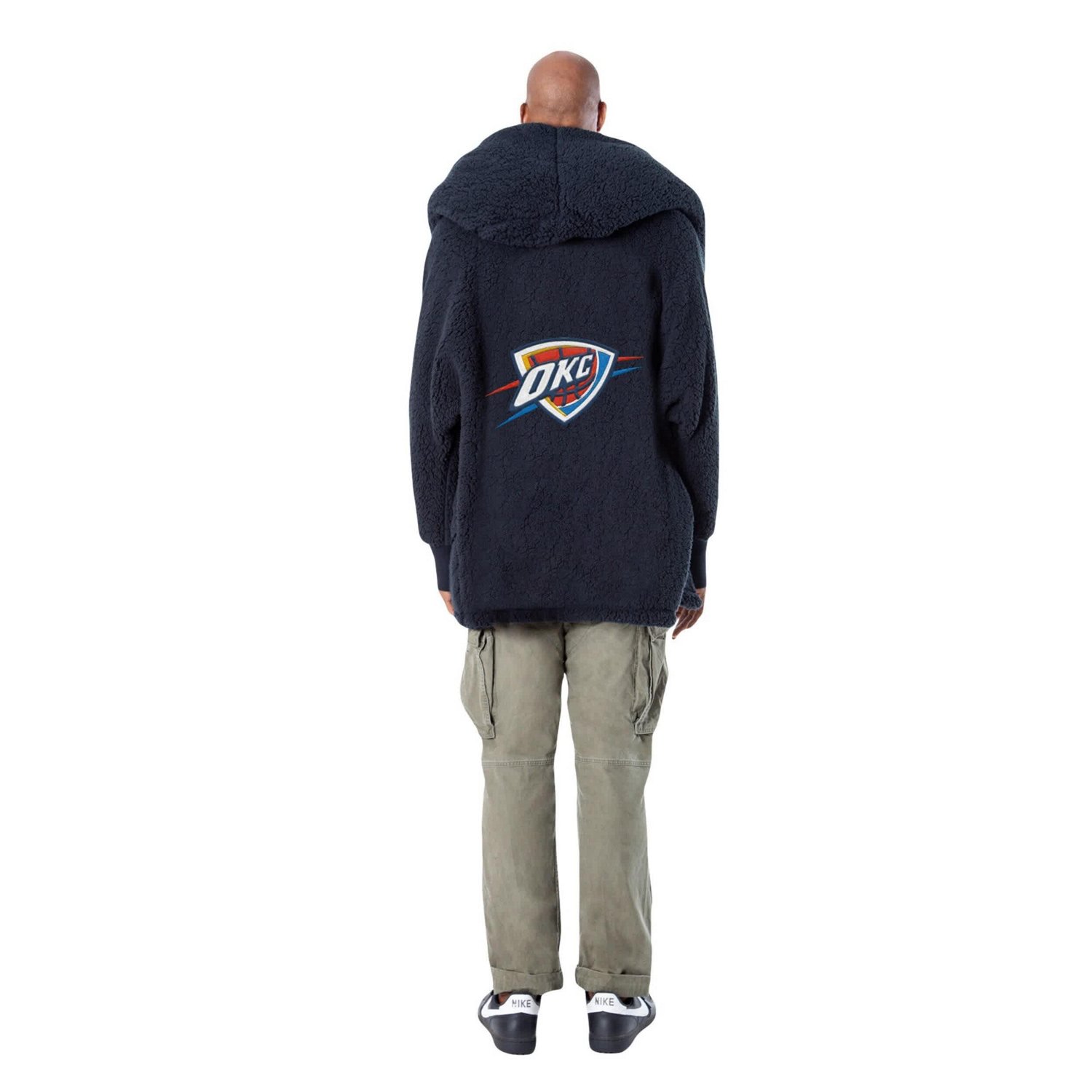 Unisex the Best Lounger World By Jill Martin Oklahoma City Thunder Oversized Open-Front Hoodie Sweater
