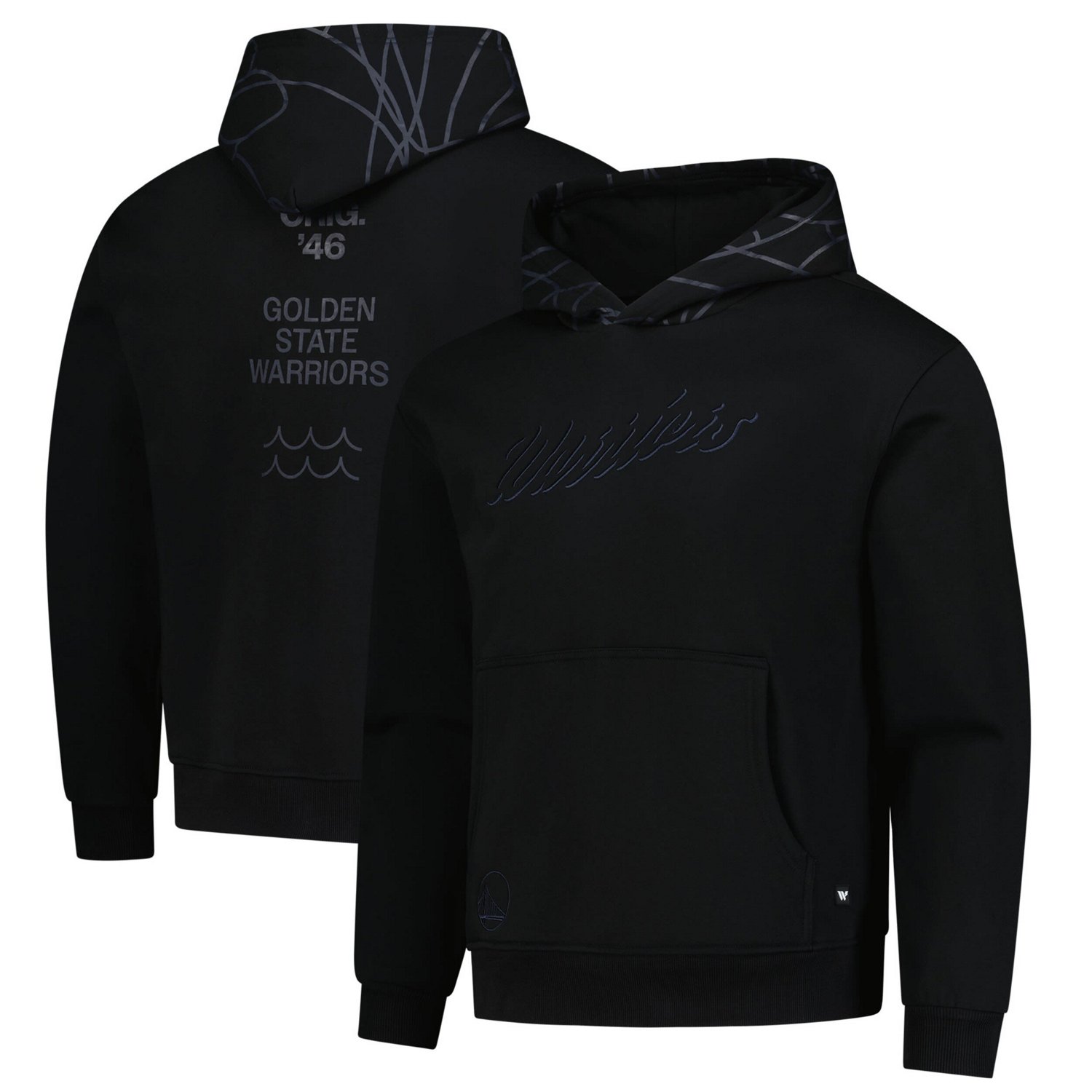 Unisex The Wild Collective Golden State Warriors Blackout Hoodie